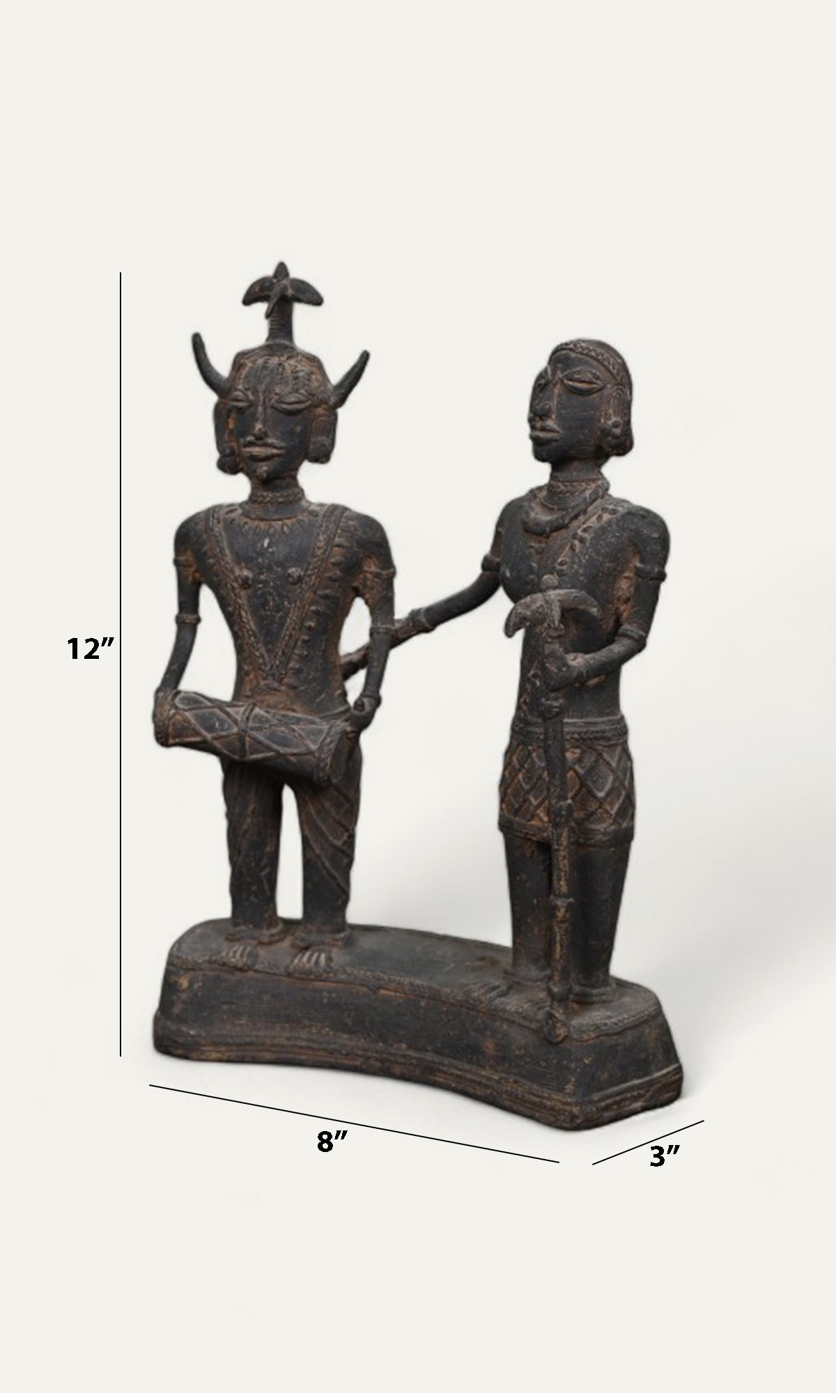 Decorative Tribal Brass Couple Figurine