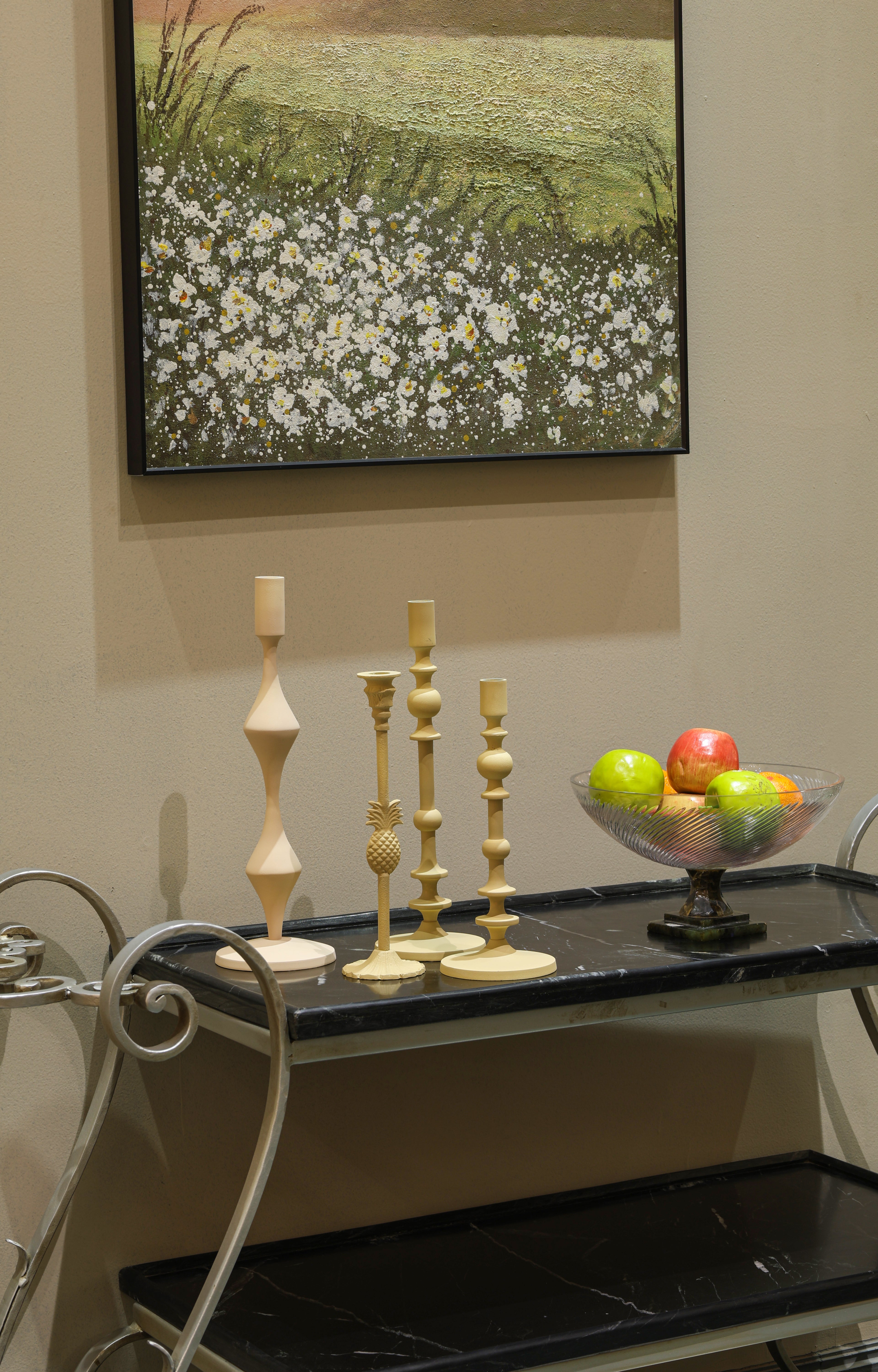 Indian Khaki Long Candle Stand