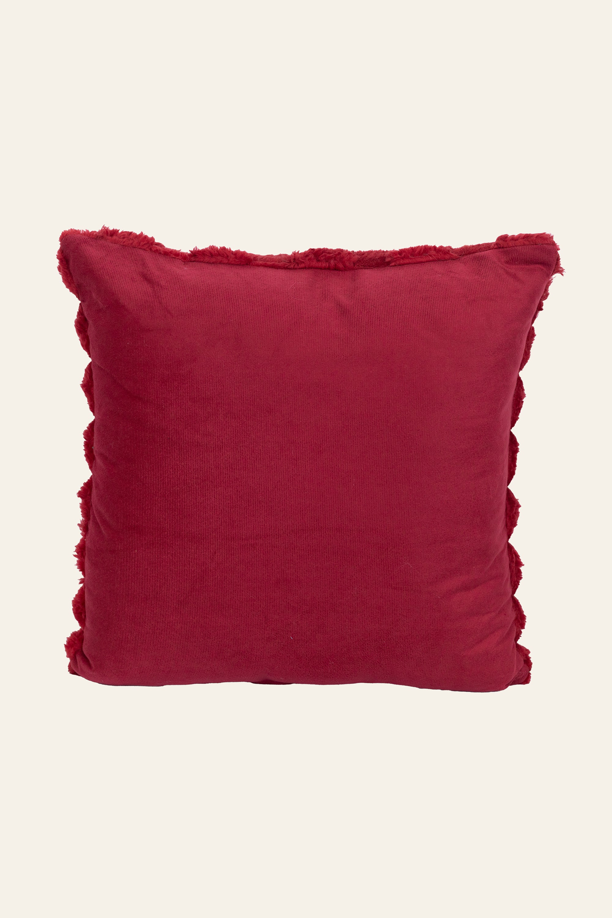 Plush Soft Pineapple Grid Turtle Pattern Cushion - Red