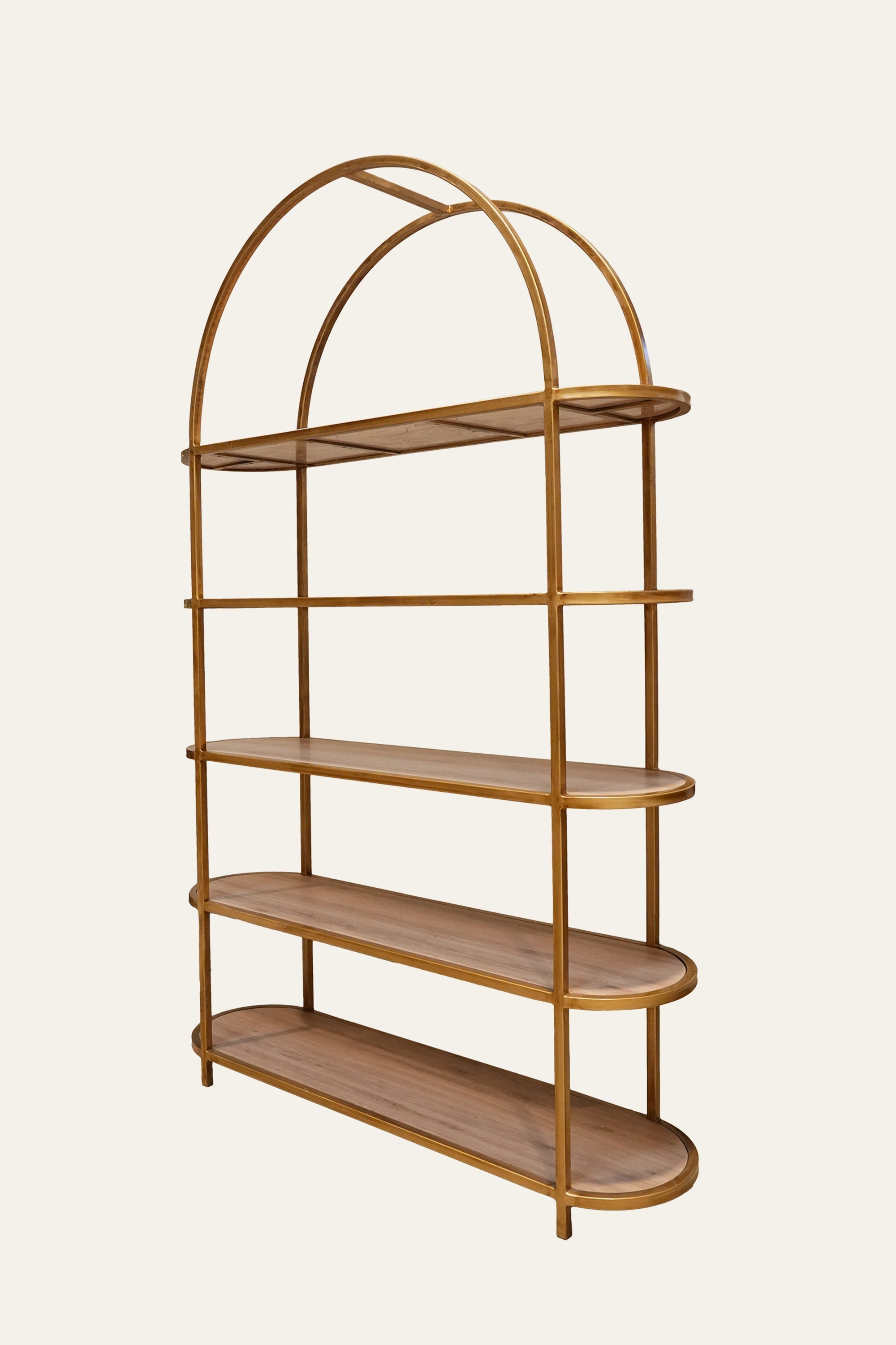 Grand Gold Arch Shelf with Storage