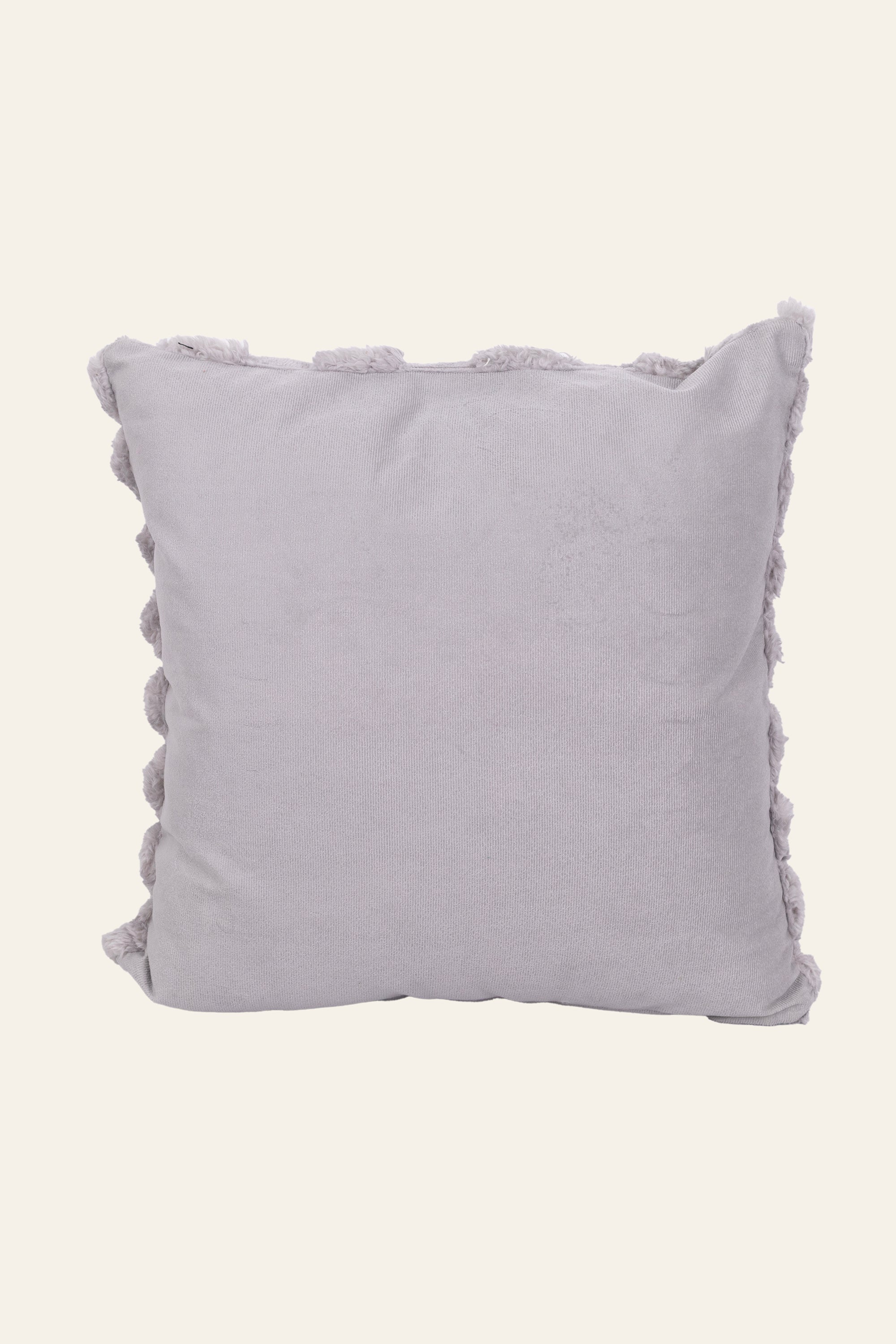 Plush Soft Pineapple Grid Turtle Pattern Cushion - Light Grey