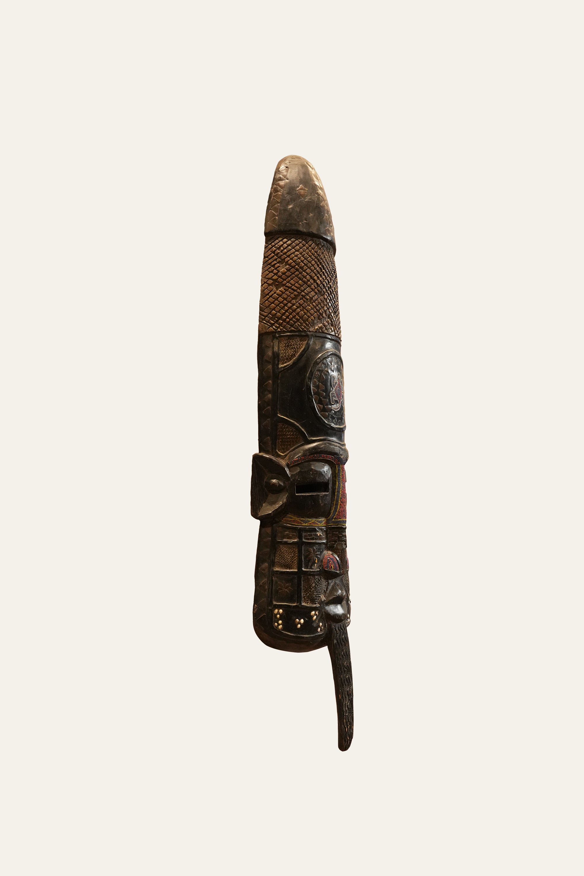 Hand Carved Antique African Tribal Wall Mask