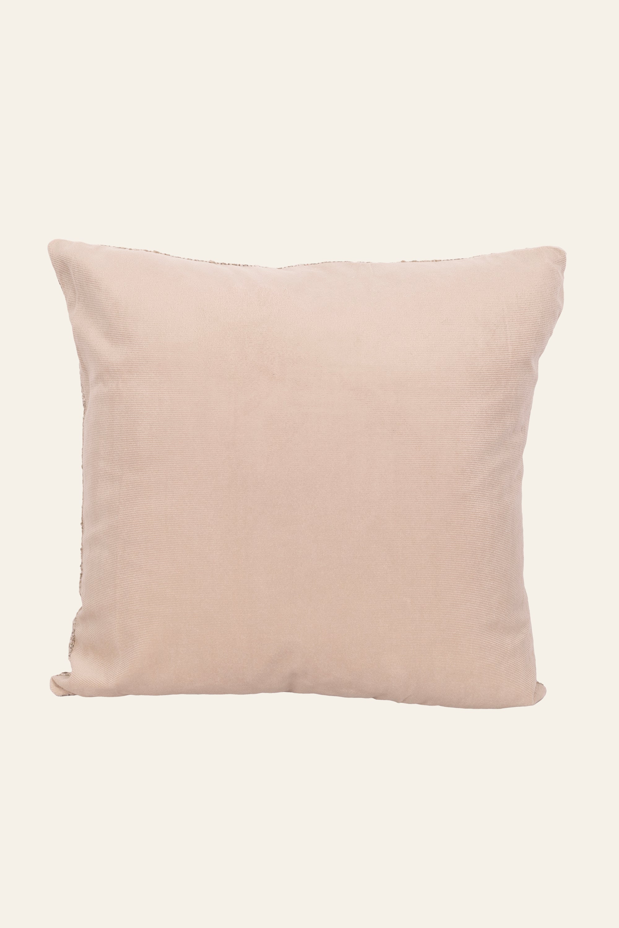 Beige Textured Striped Cushion