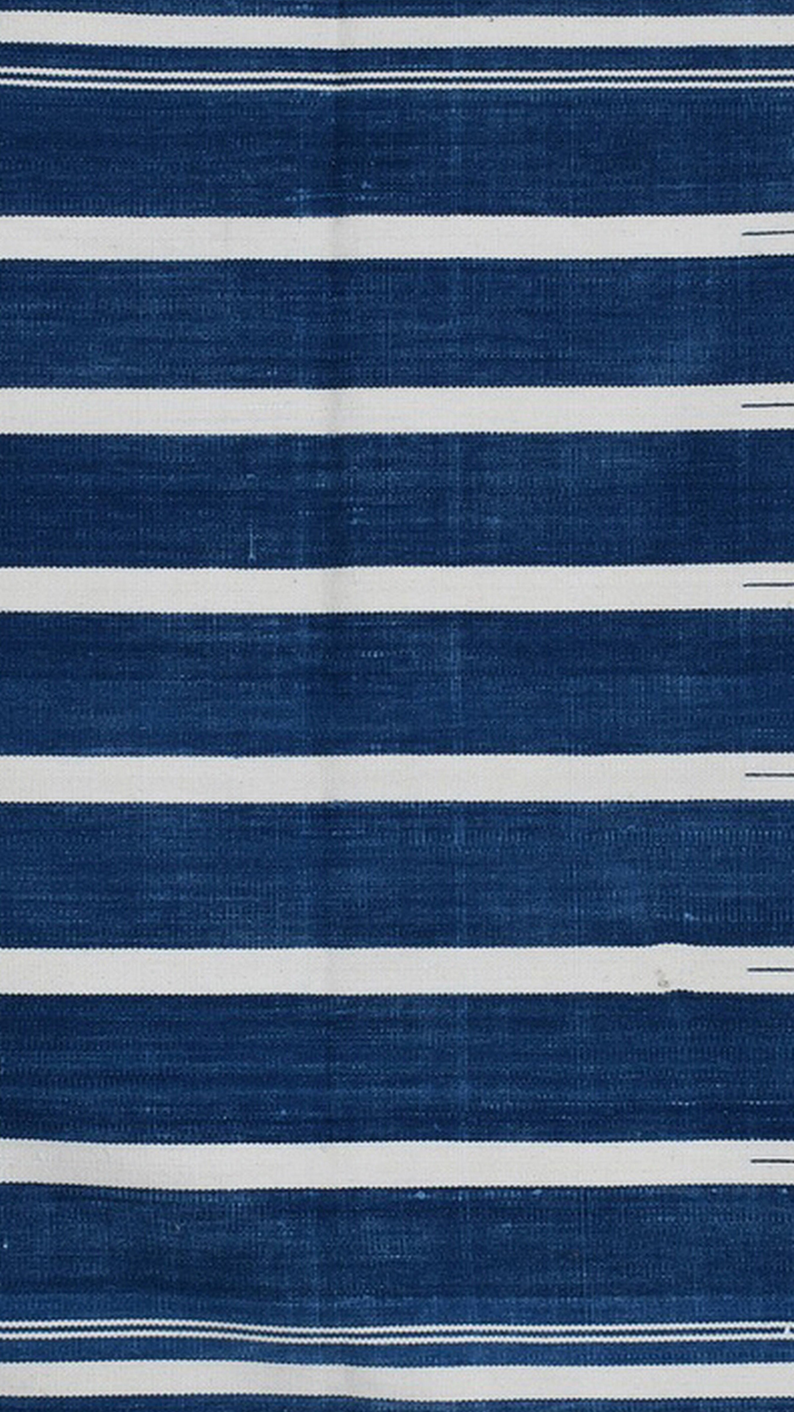 Azure Stripes Cotton Rug