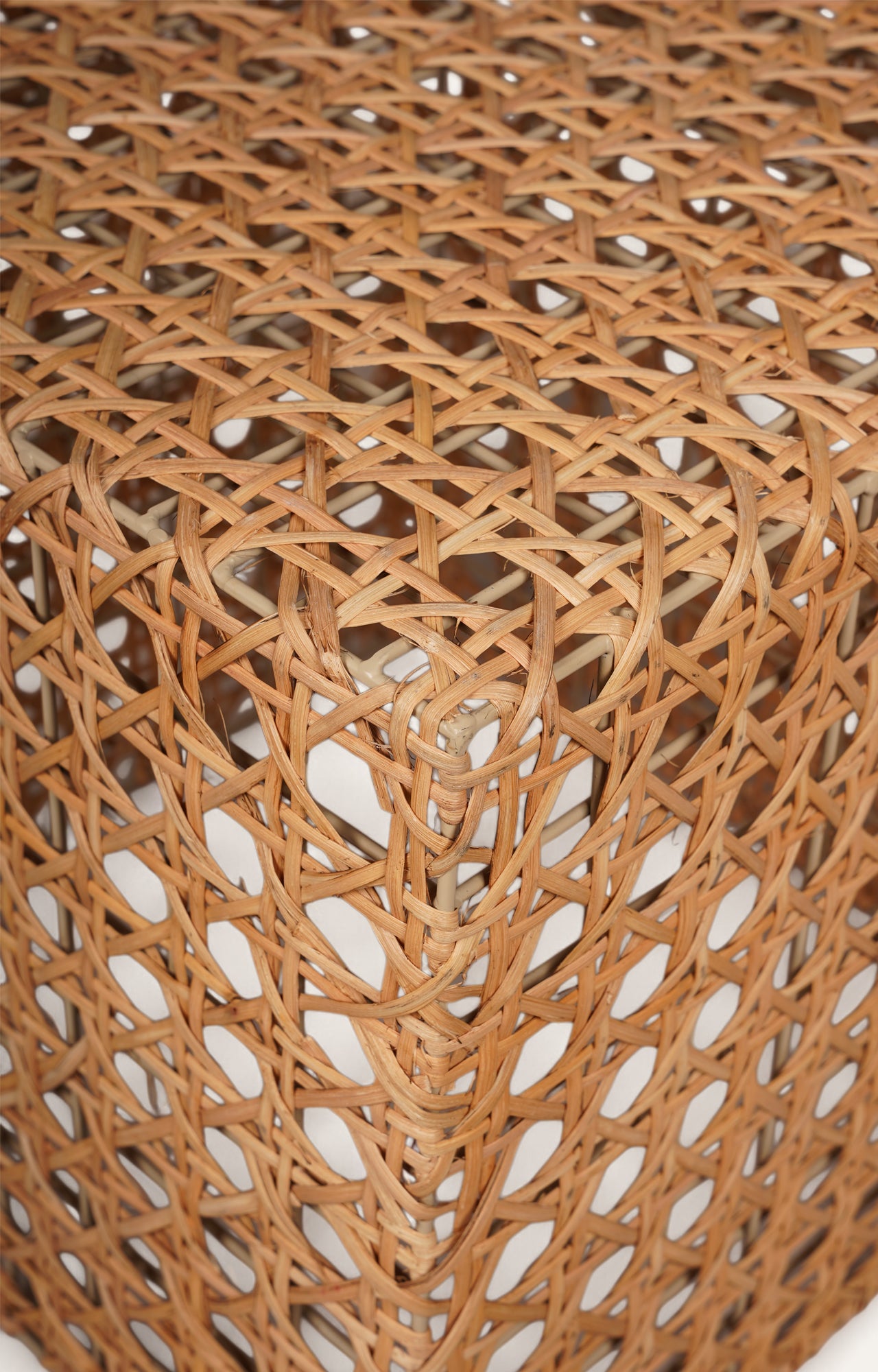 The Woven Cane Side Table