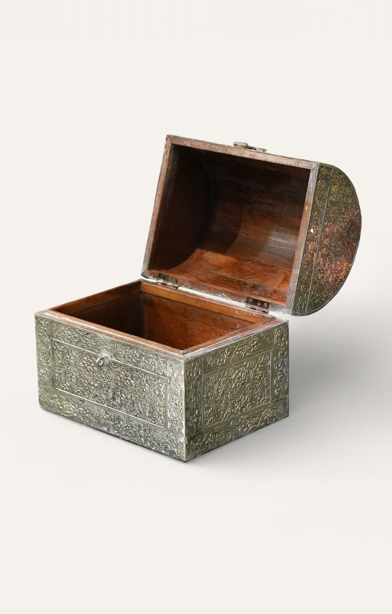 Ornate Silver-Plated Treasure Box