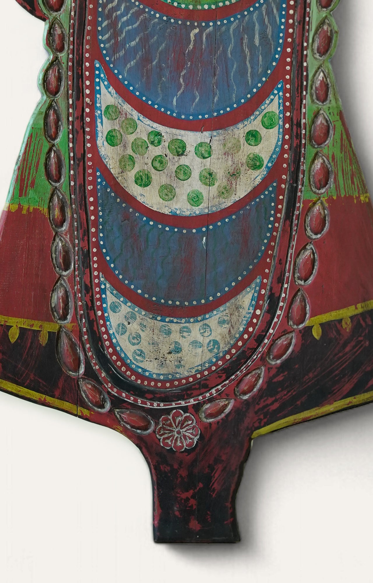 Handcarved Krishna Wooden Panel