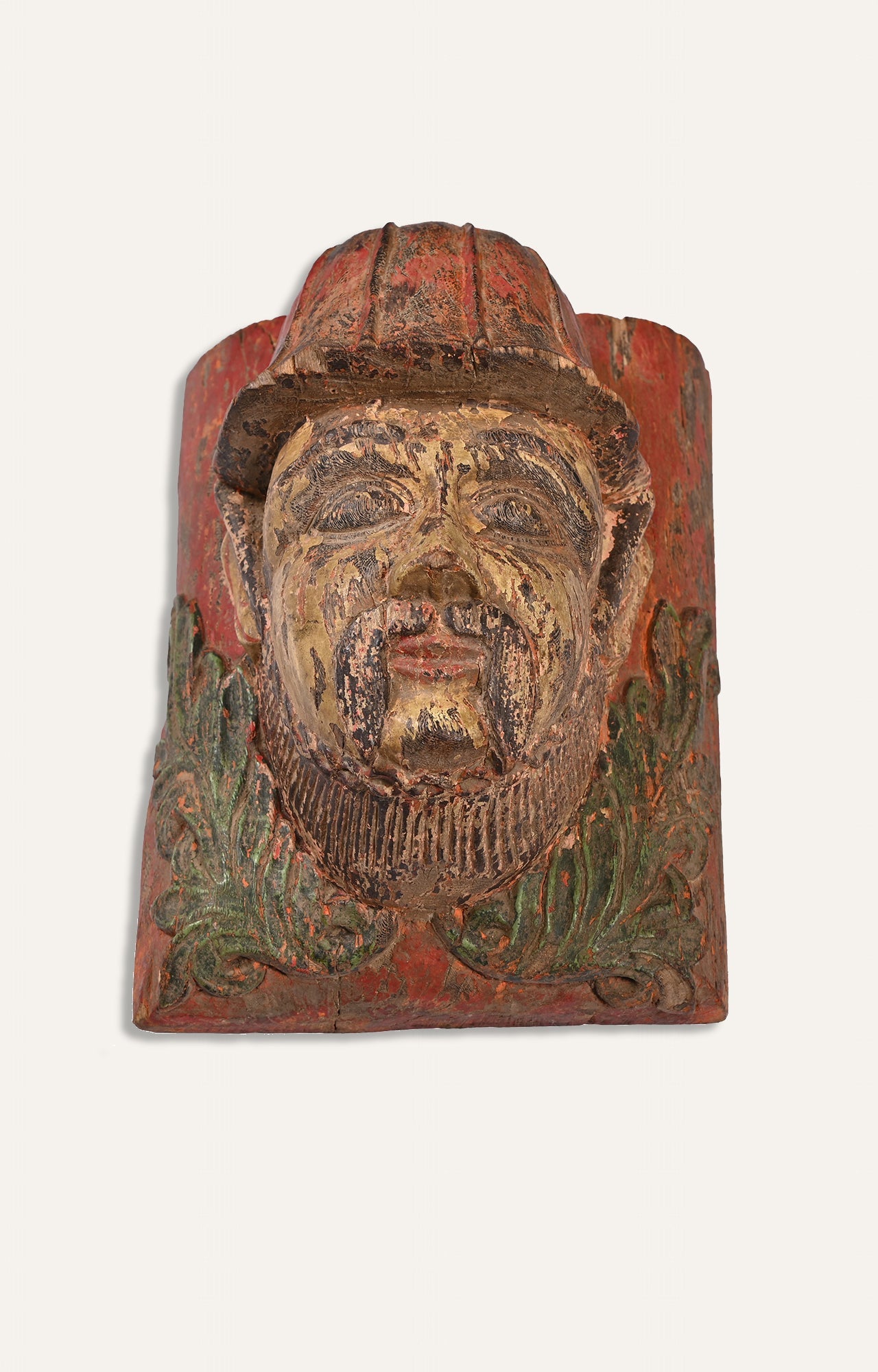 Hand-Carved Wooden Wall Mask