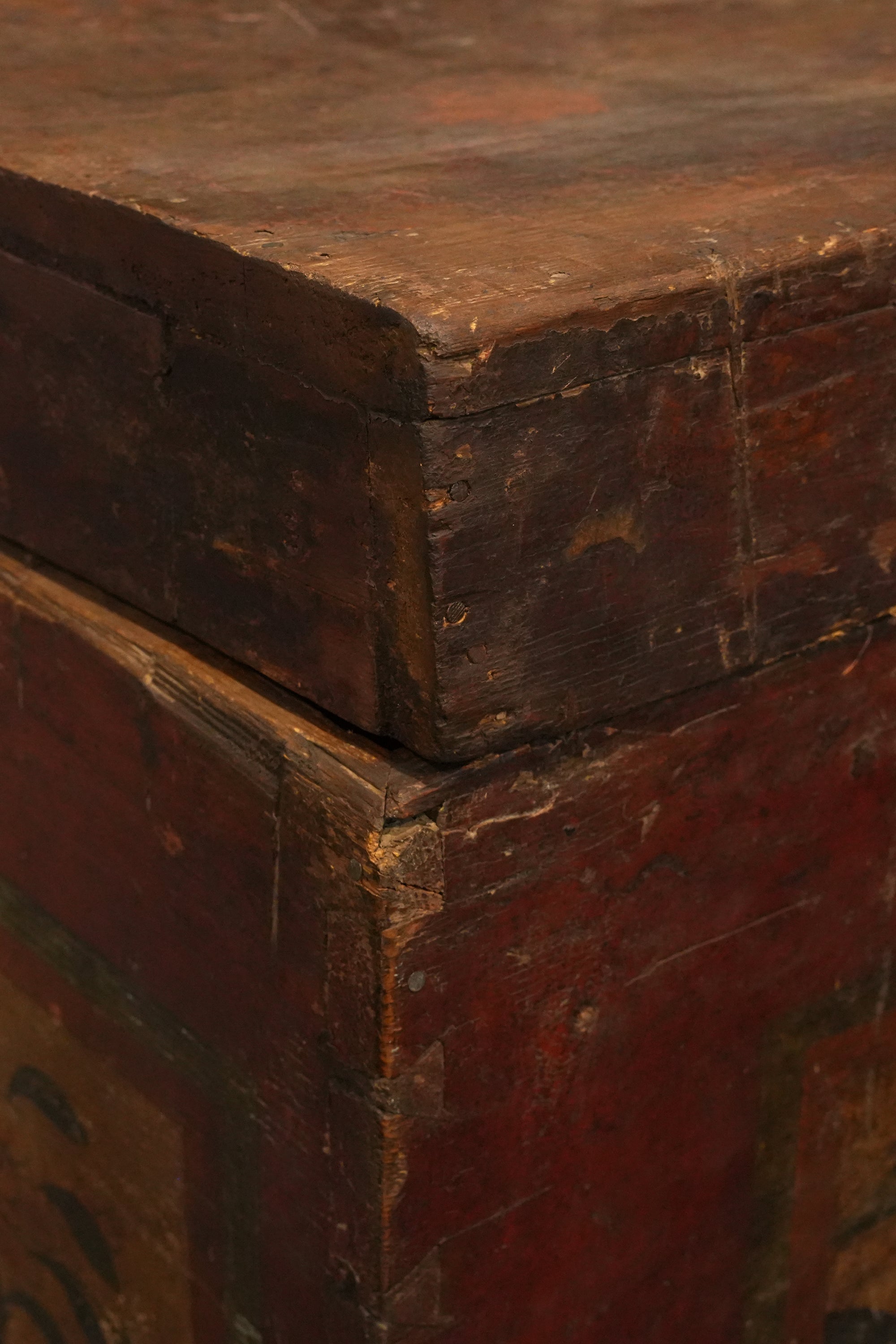 Vintage Style Tibetan Trunk for Storage