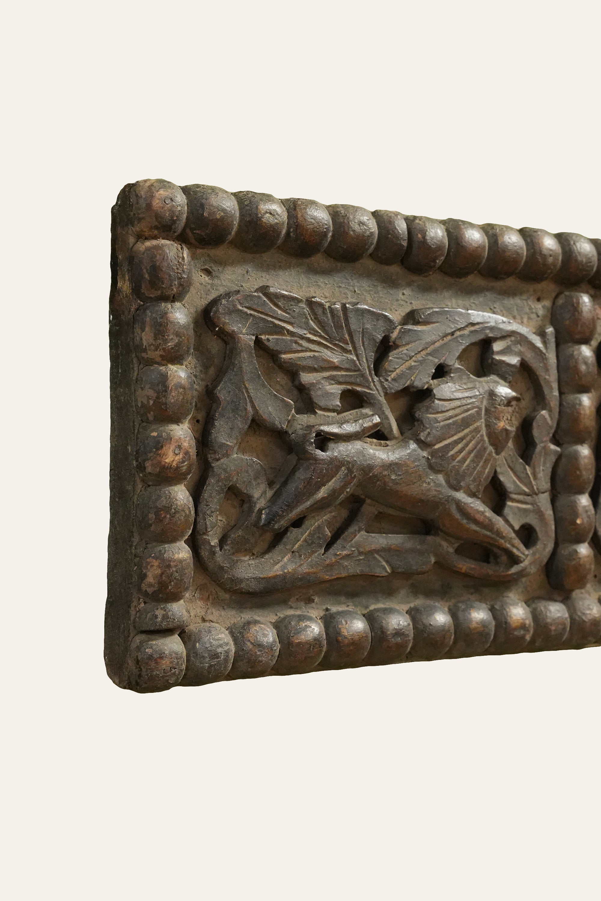 Mythical Lion Wooden Wall Panel