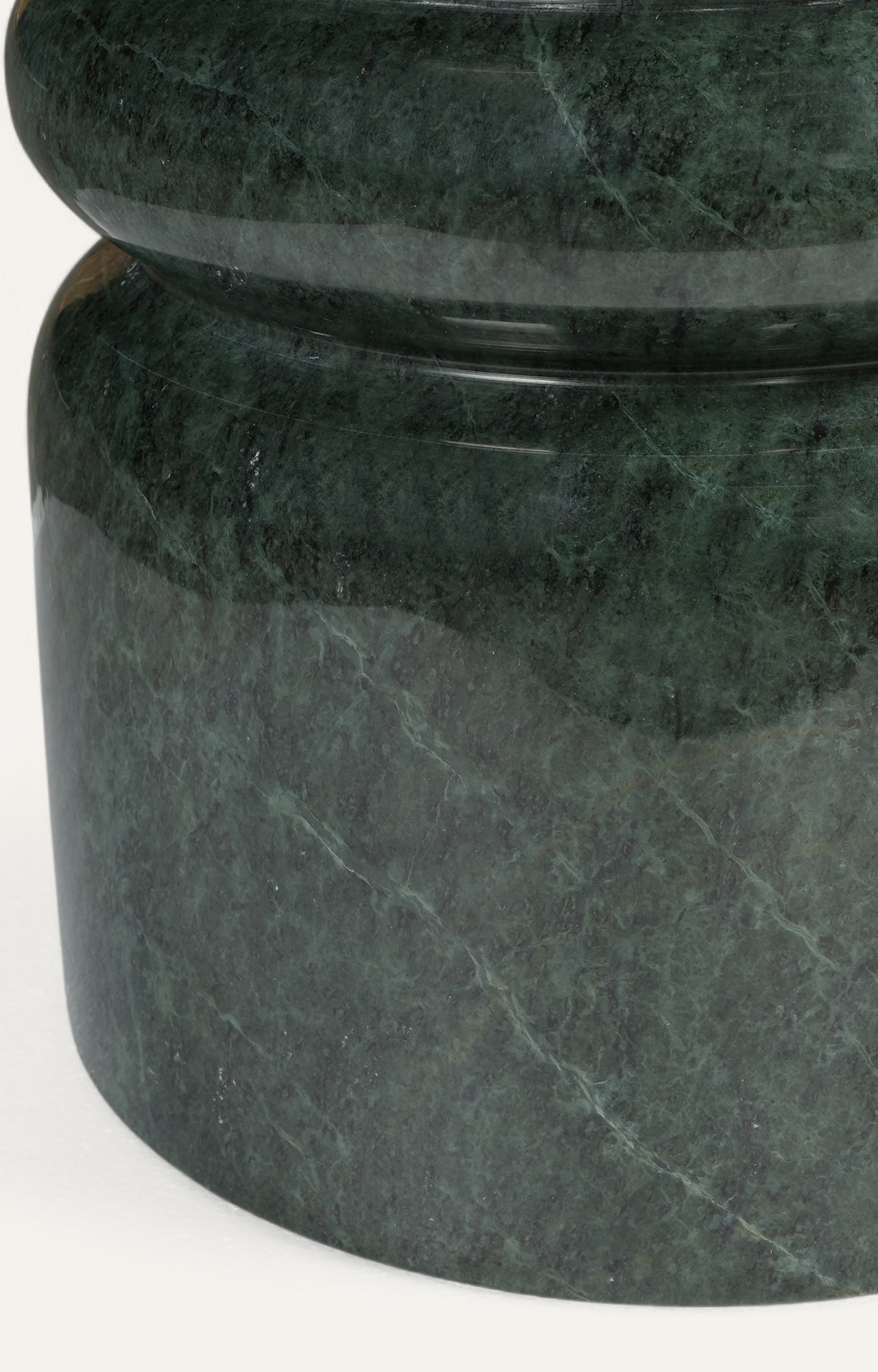 Sculptural Green Marble Accent Table