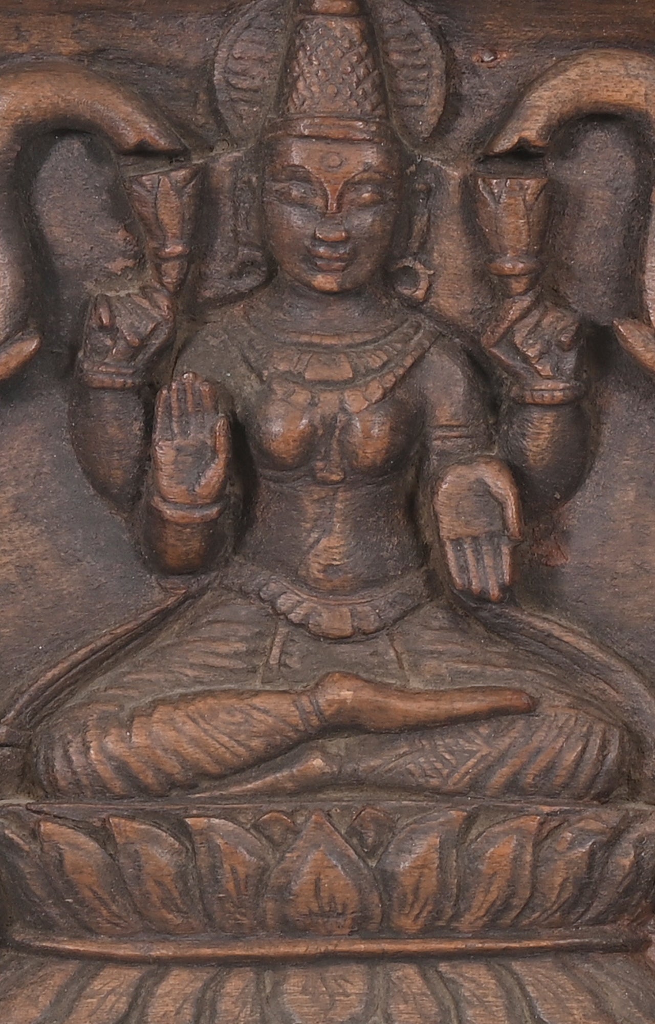 Gaja Lakshmi & Hamas Birds Decorative Wooden Panel