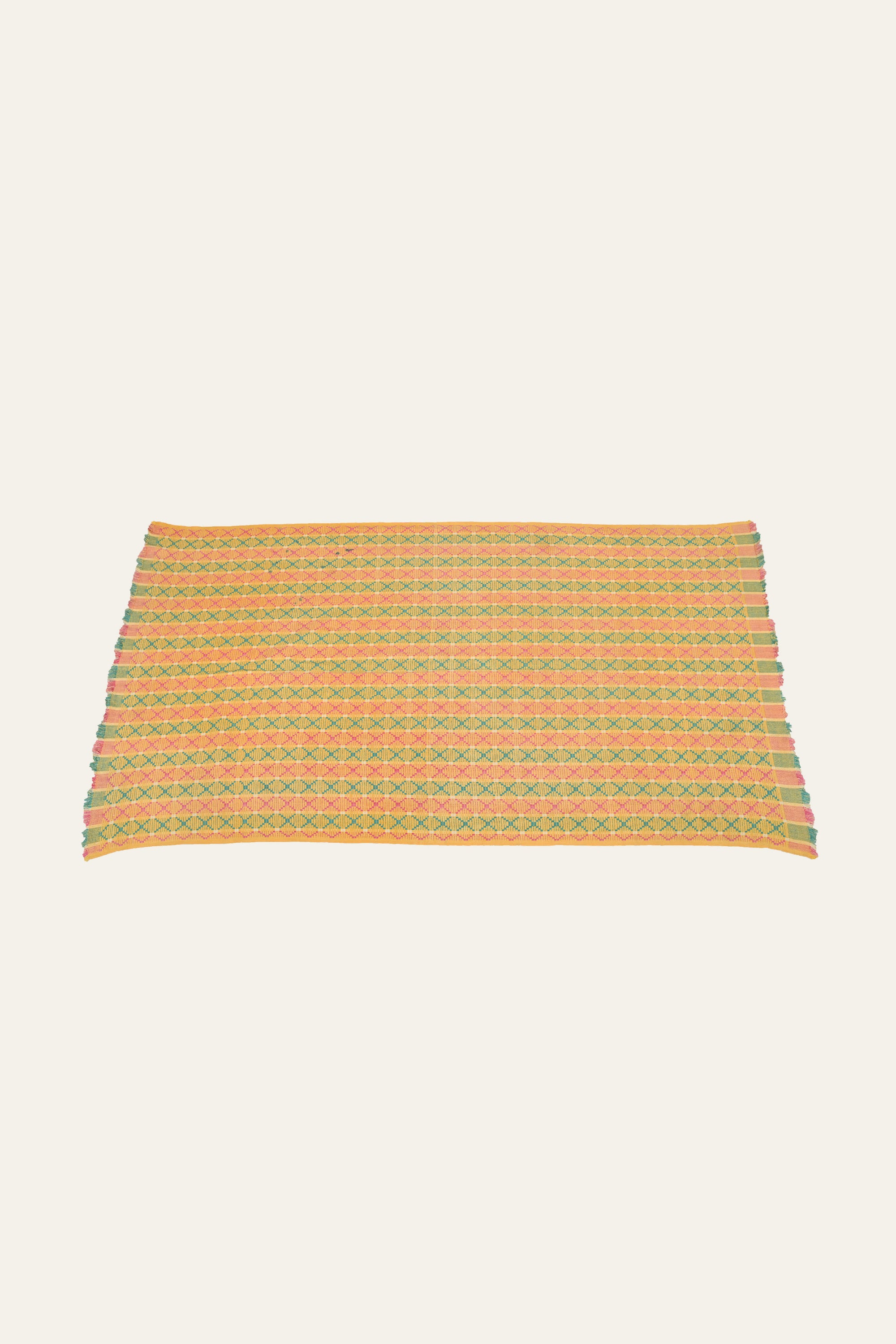 Red & Green Reversible Cotton Punjabi Khes Blanket