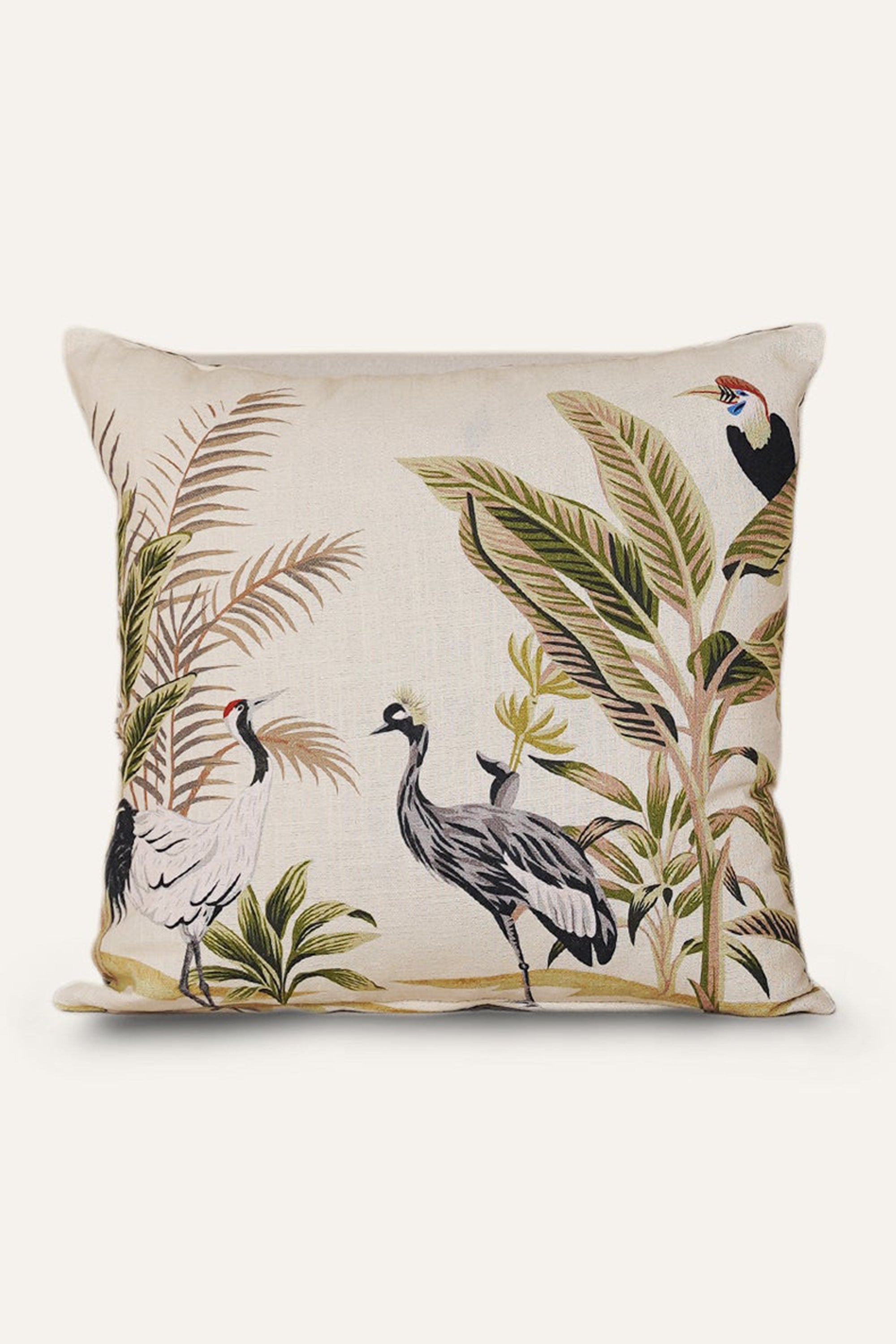Cranes Cotton Cushion Cover