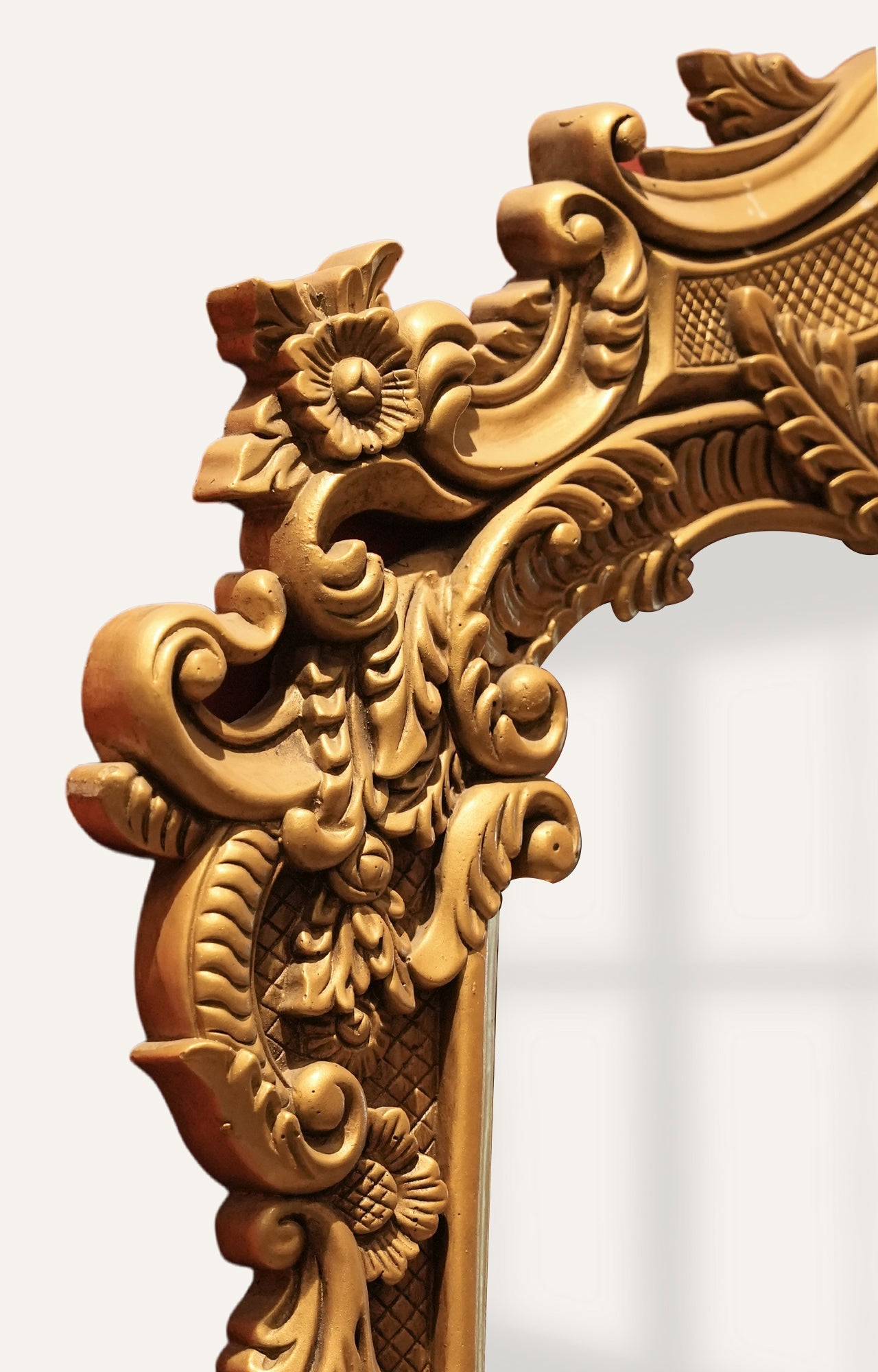 Elegant Vintage Gold Ornate Mirror Frame