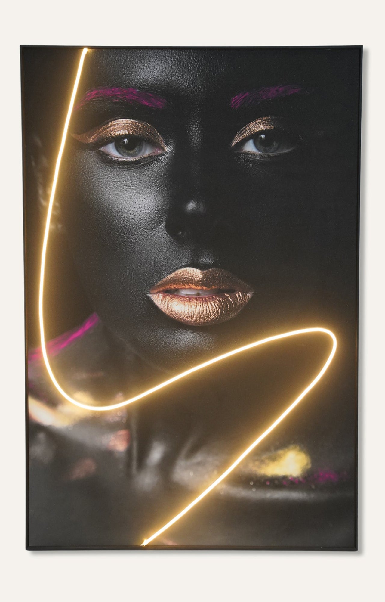 Bold in Gold LED Painting