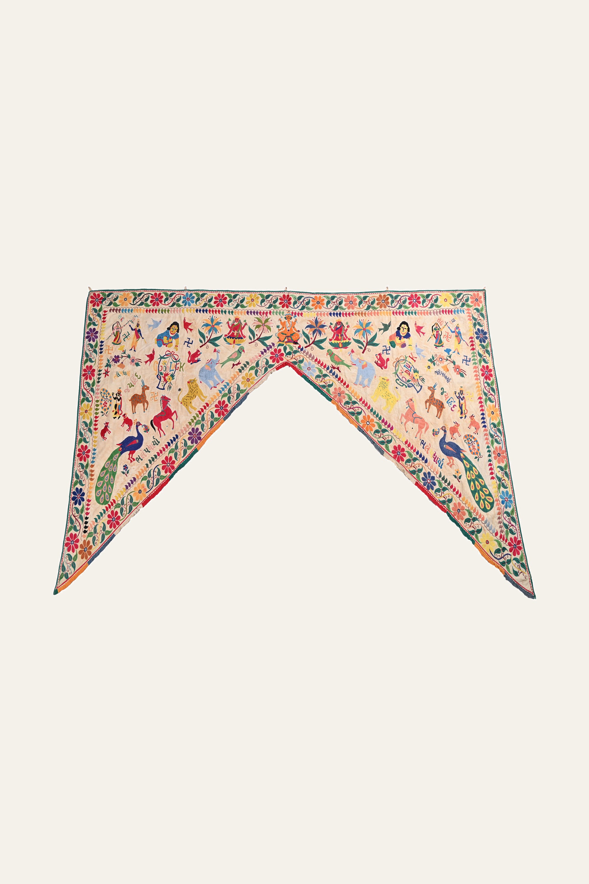 Vintage Mirror Work Toran Wall Hanging | Fusion Furnishing