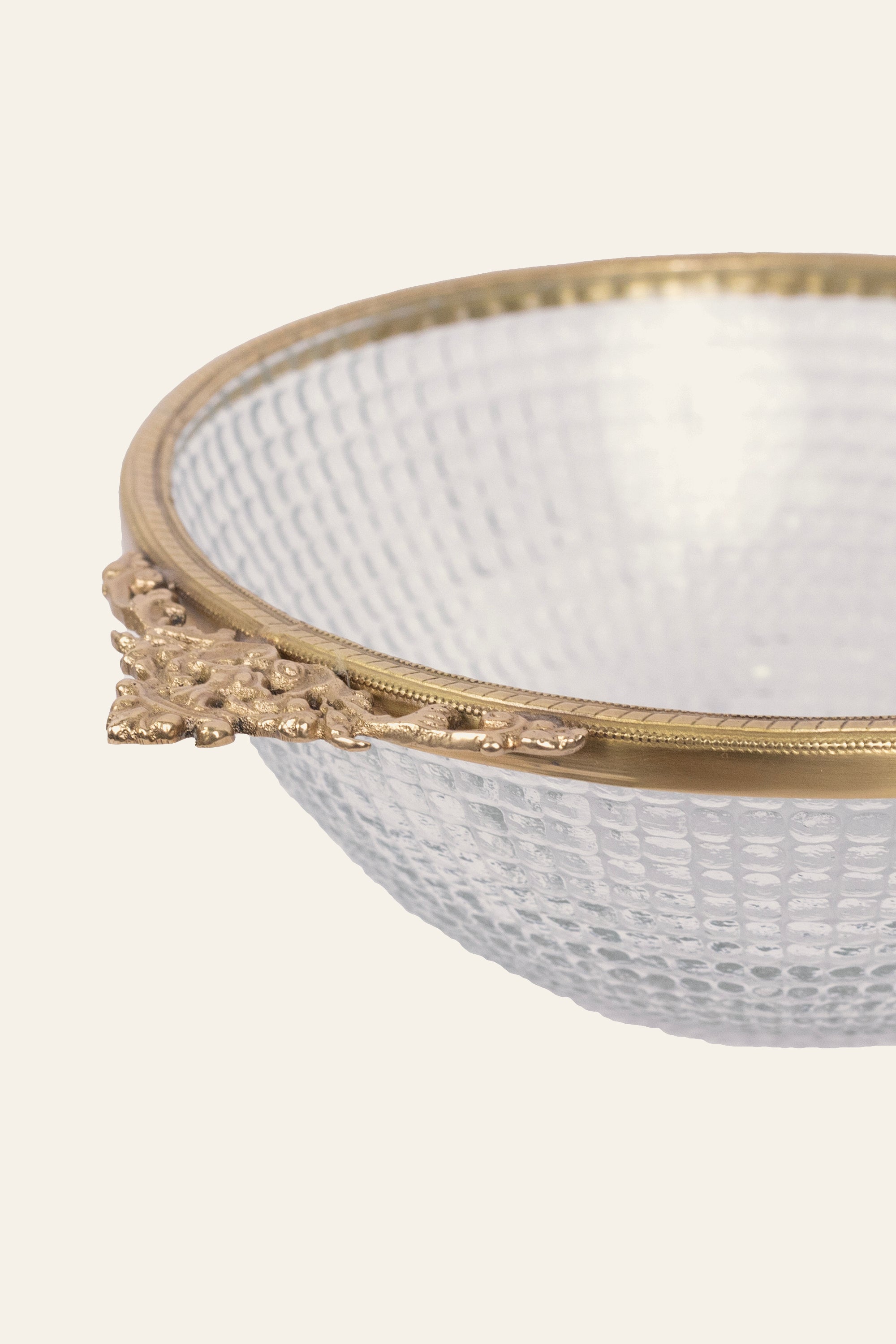 Classic Brass & Glass Decorative Bowl for Home Styling