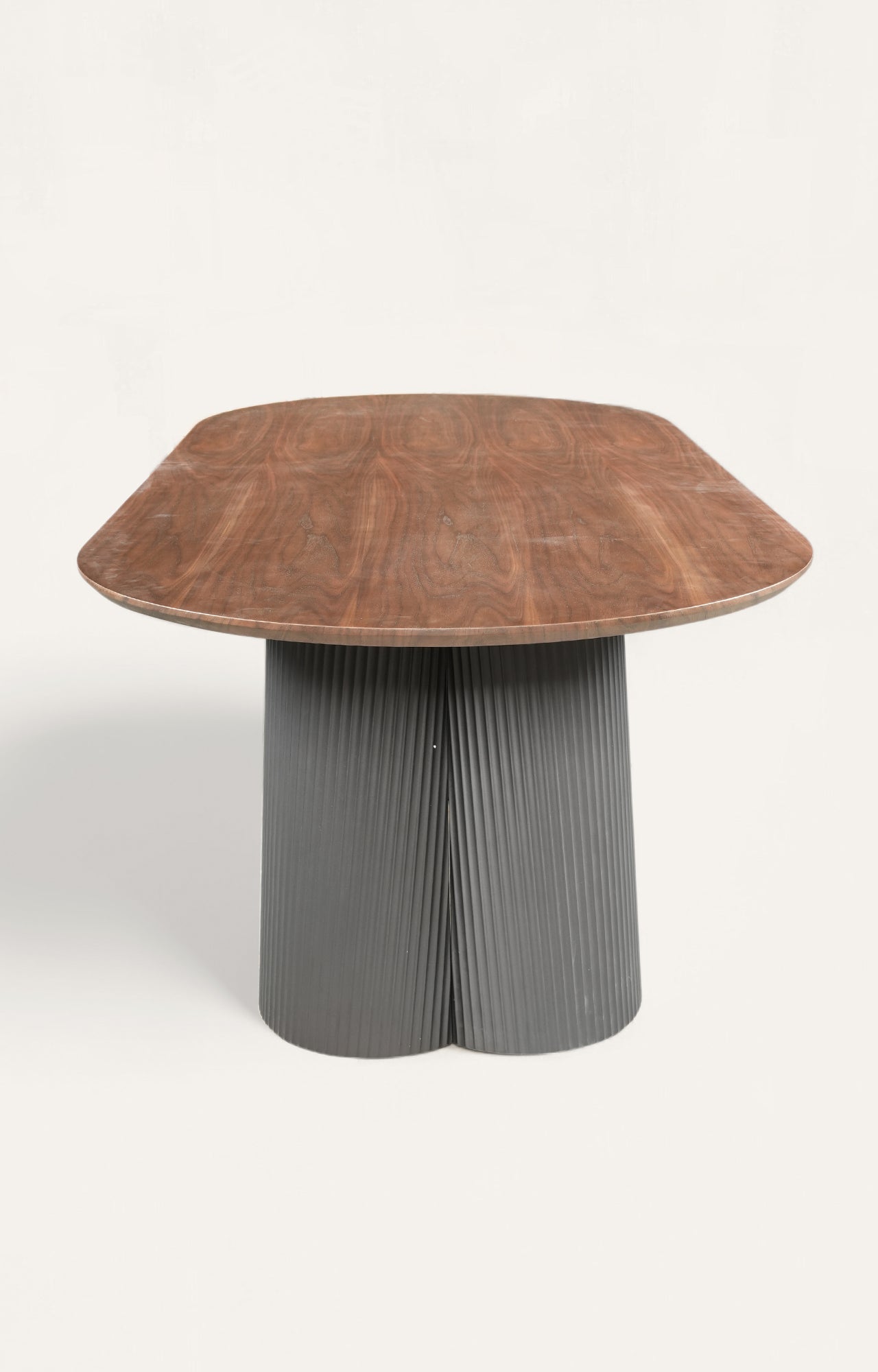 Modern Fluted Double Pedestal Dining Table