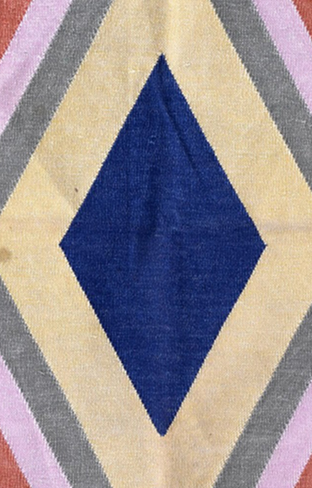 Cerulean Diamond Cotton Rug