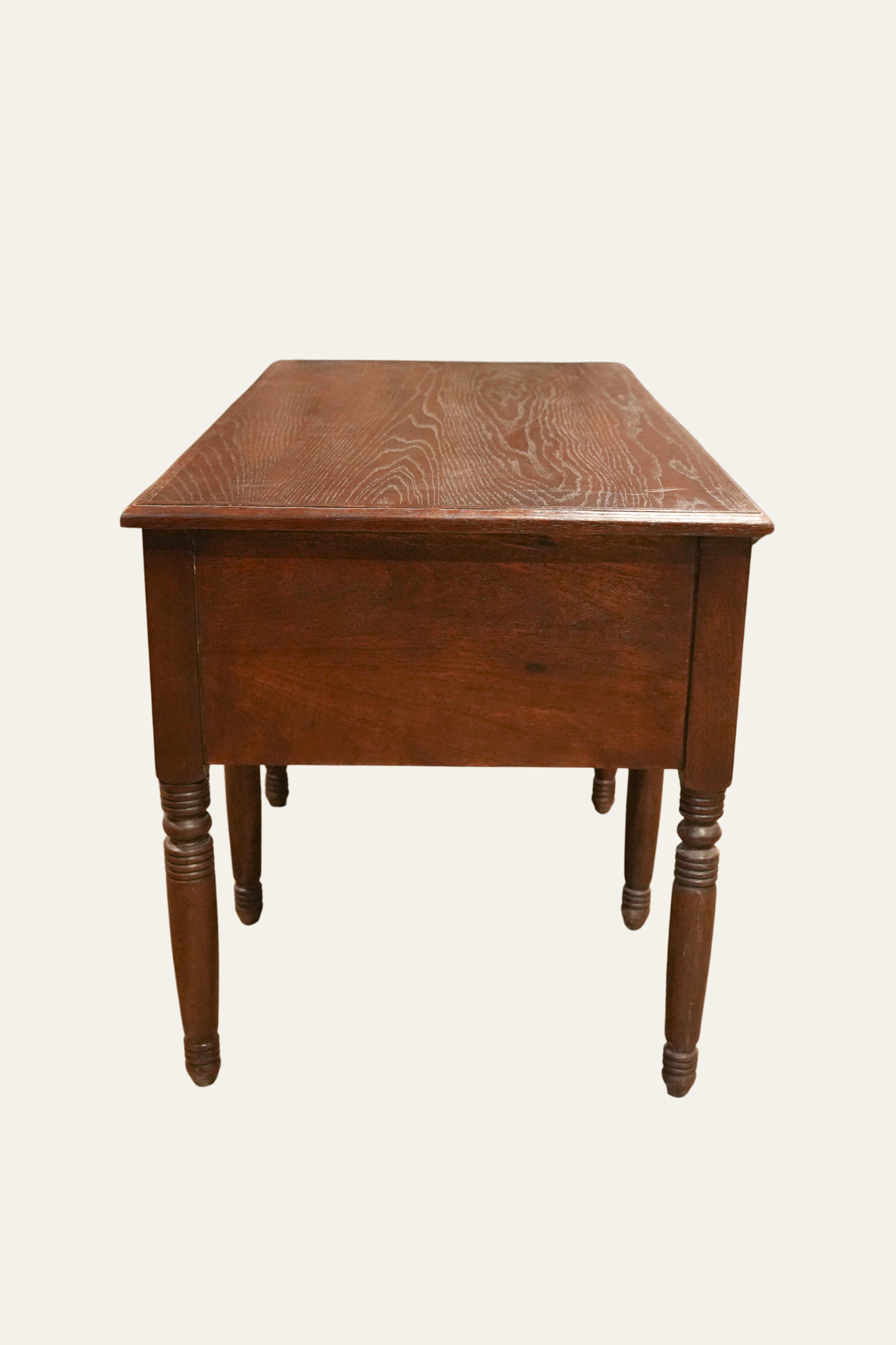Dark Brown Wood Console Table with Storage