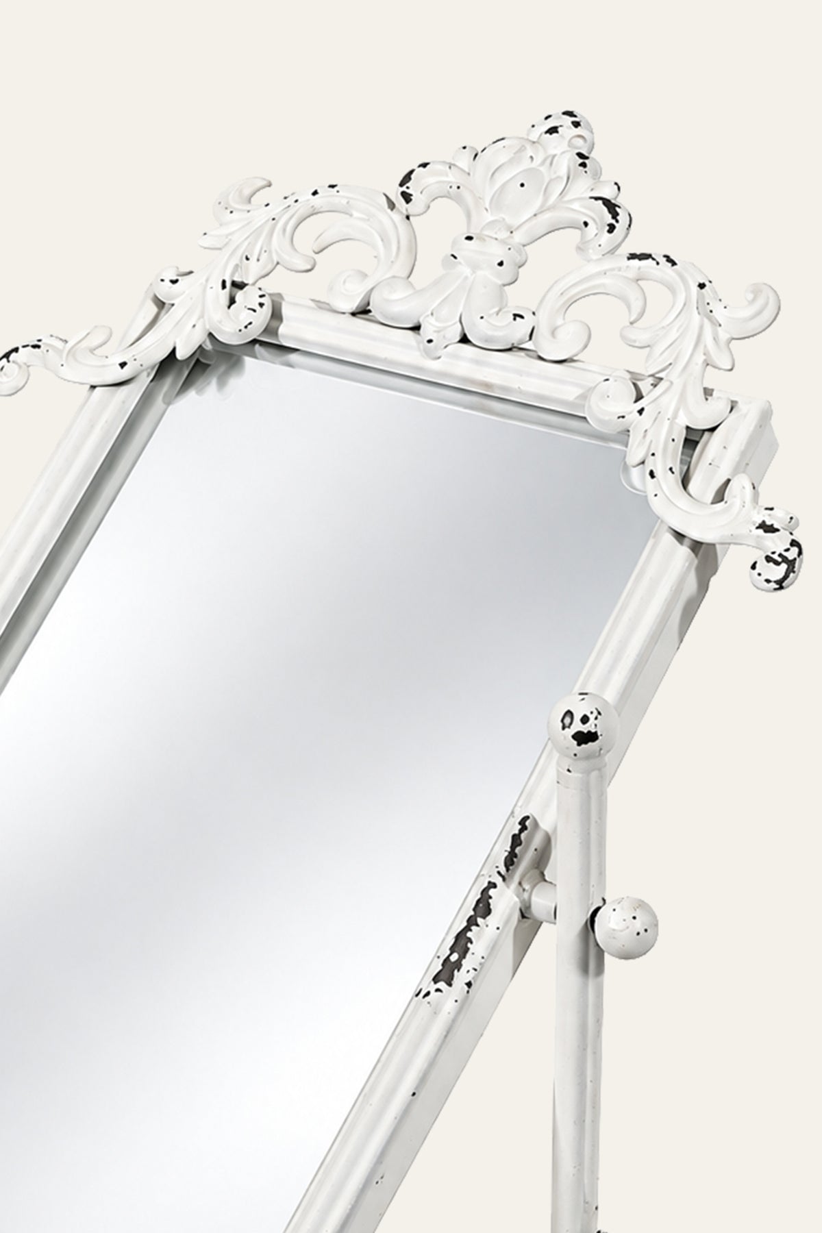 French Inspired Tabletop Vanity Mirror on Swivel Stand