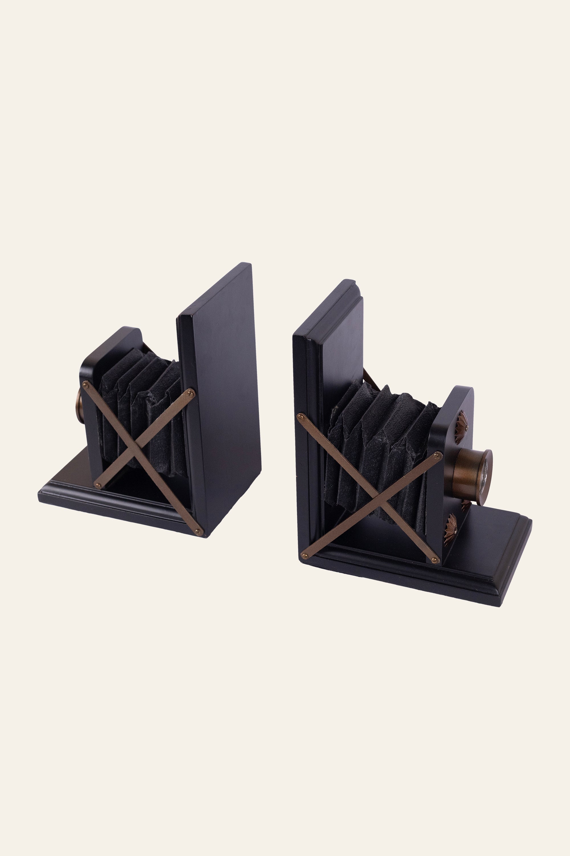 Bellows Camera Bookends Set of 2