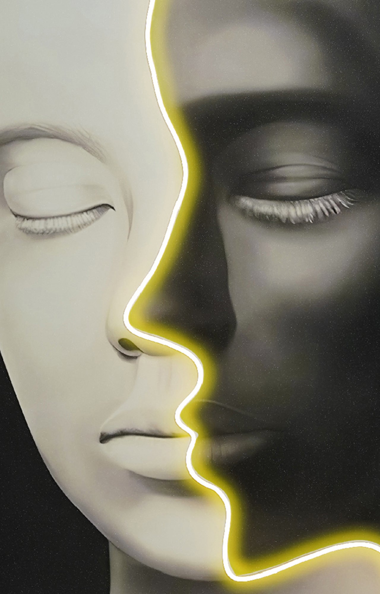 Eclipsed Faces LED Painting