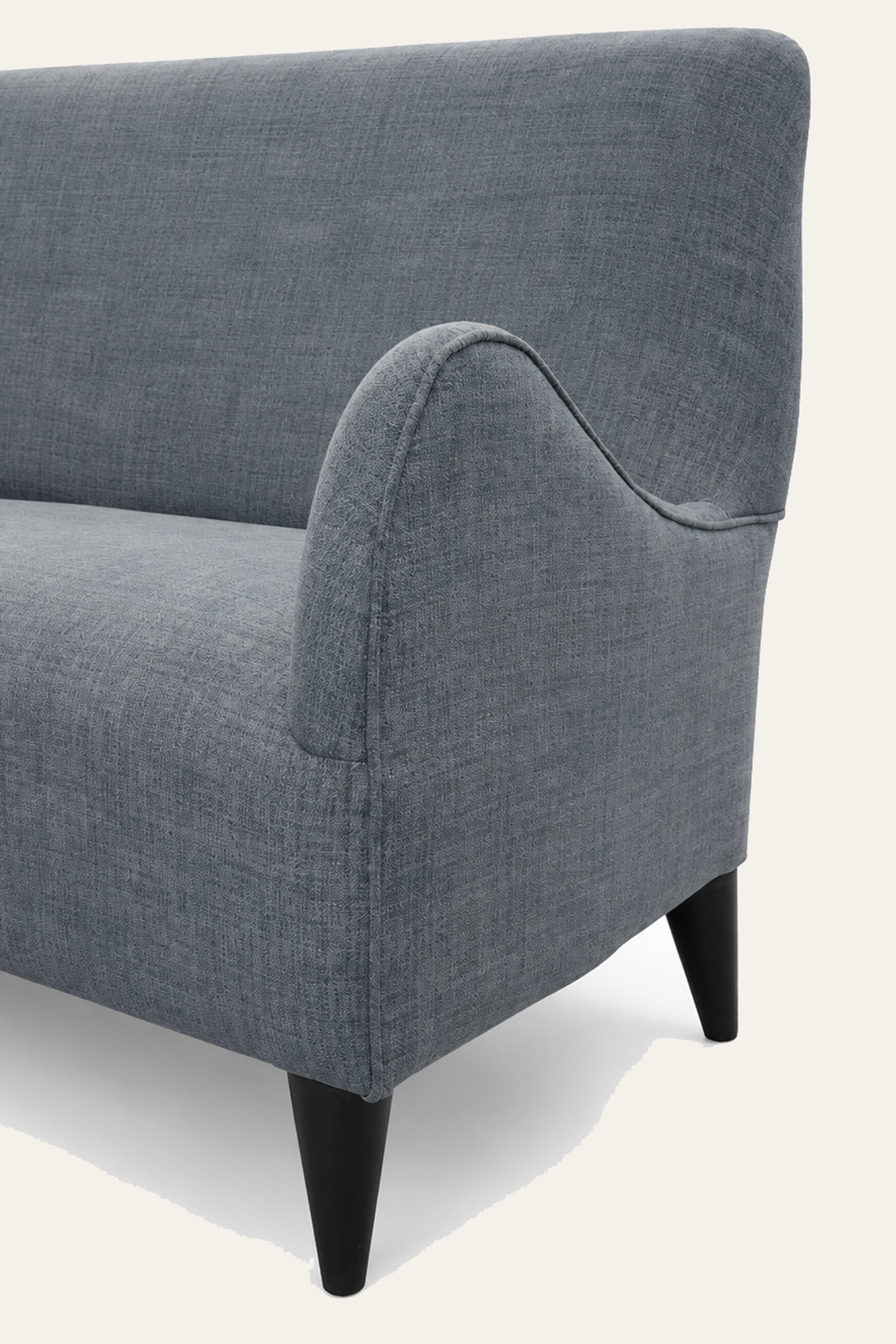 Grey Textured High Back Sofa for Compact Rooms