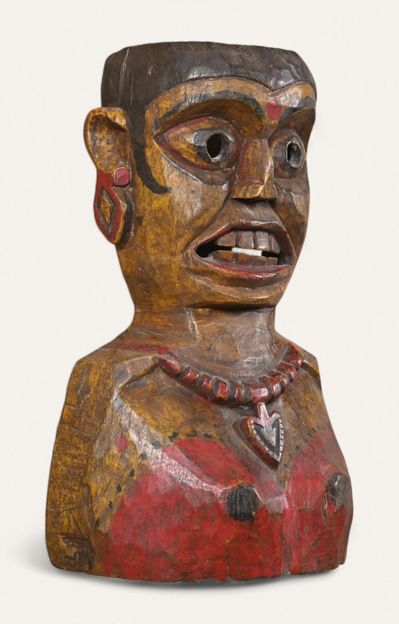 Indian Tribal Woman Wooden Hand Carved Wall Mask