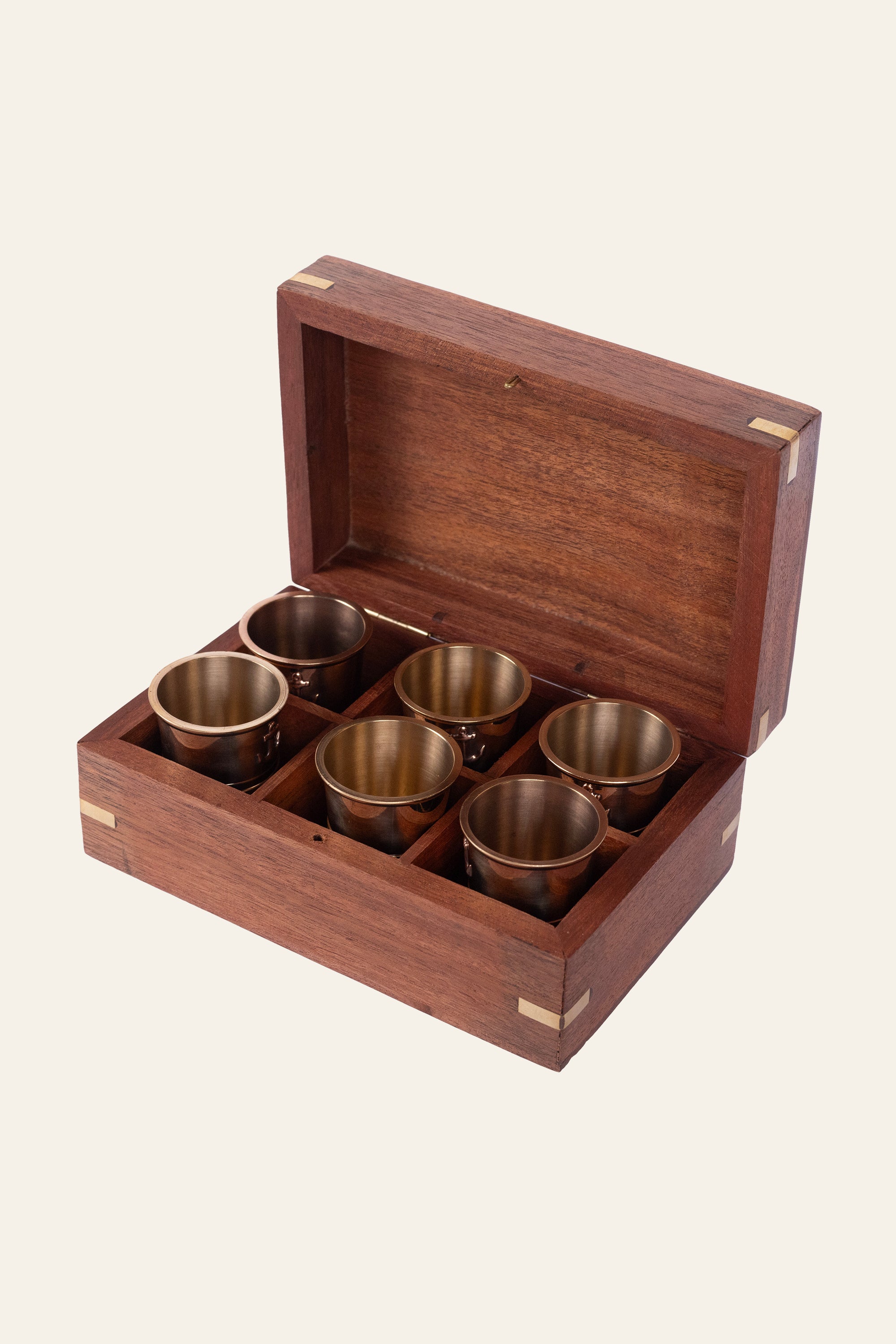 Set of 6 Whisky Shot Glasses with Nautical Bar Box