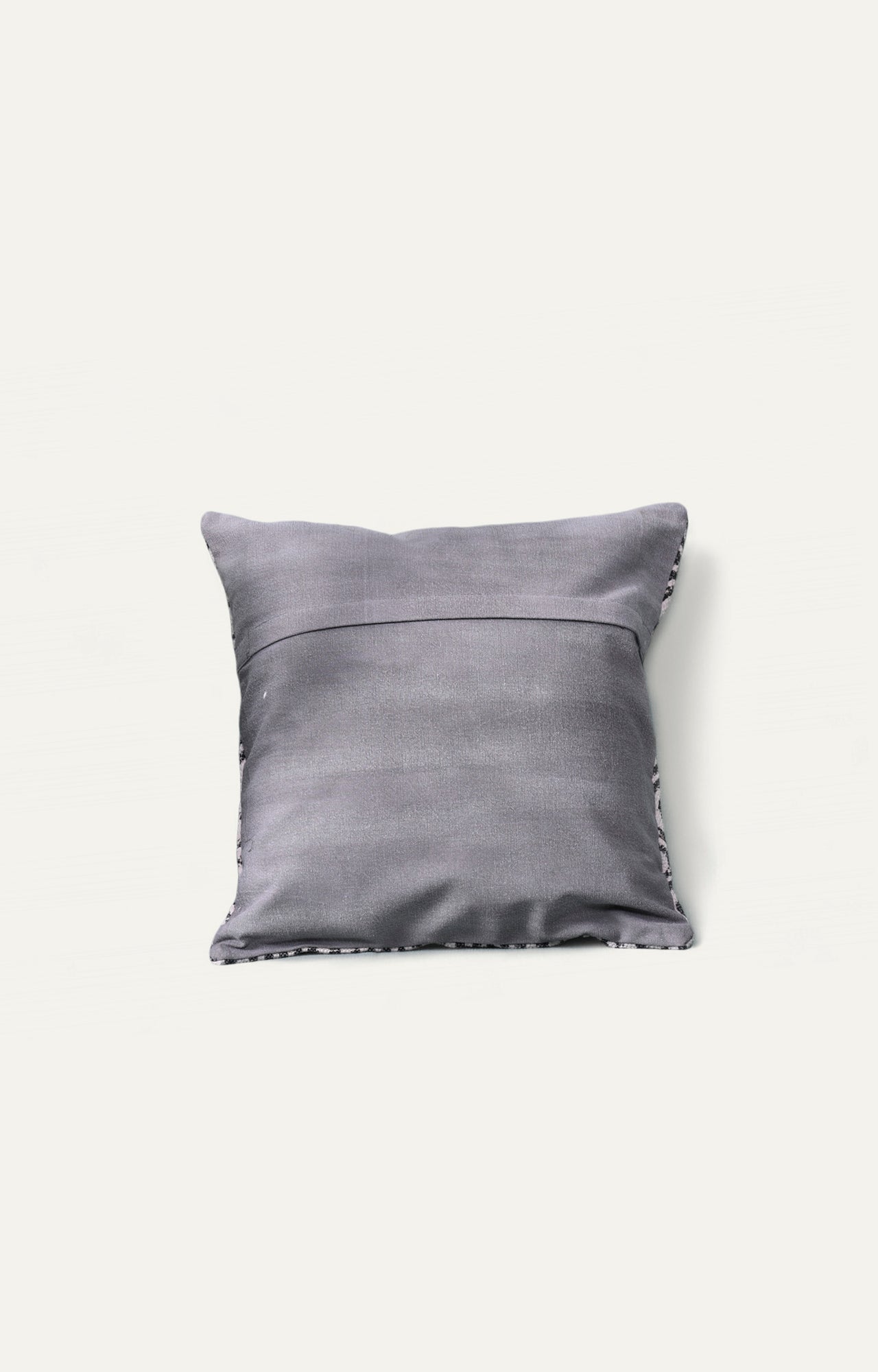 Distorted Pattern Cotton Cushion Cover - Black