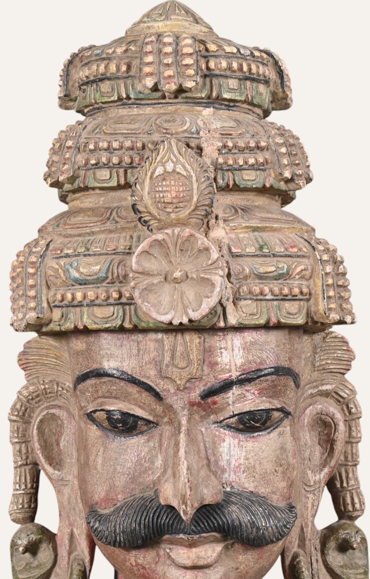 Hand-Carved Wooden Wall Mask