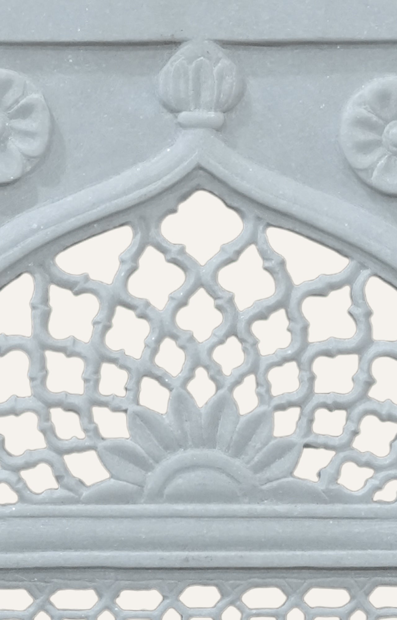 Mughal Hand carved Marble Jali Wall Panel
