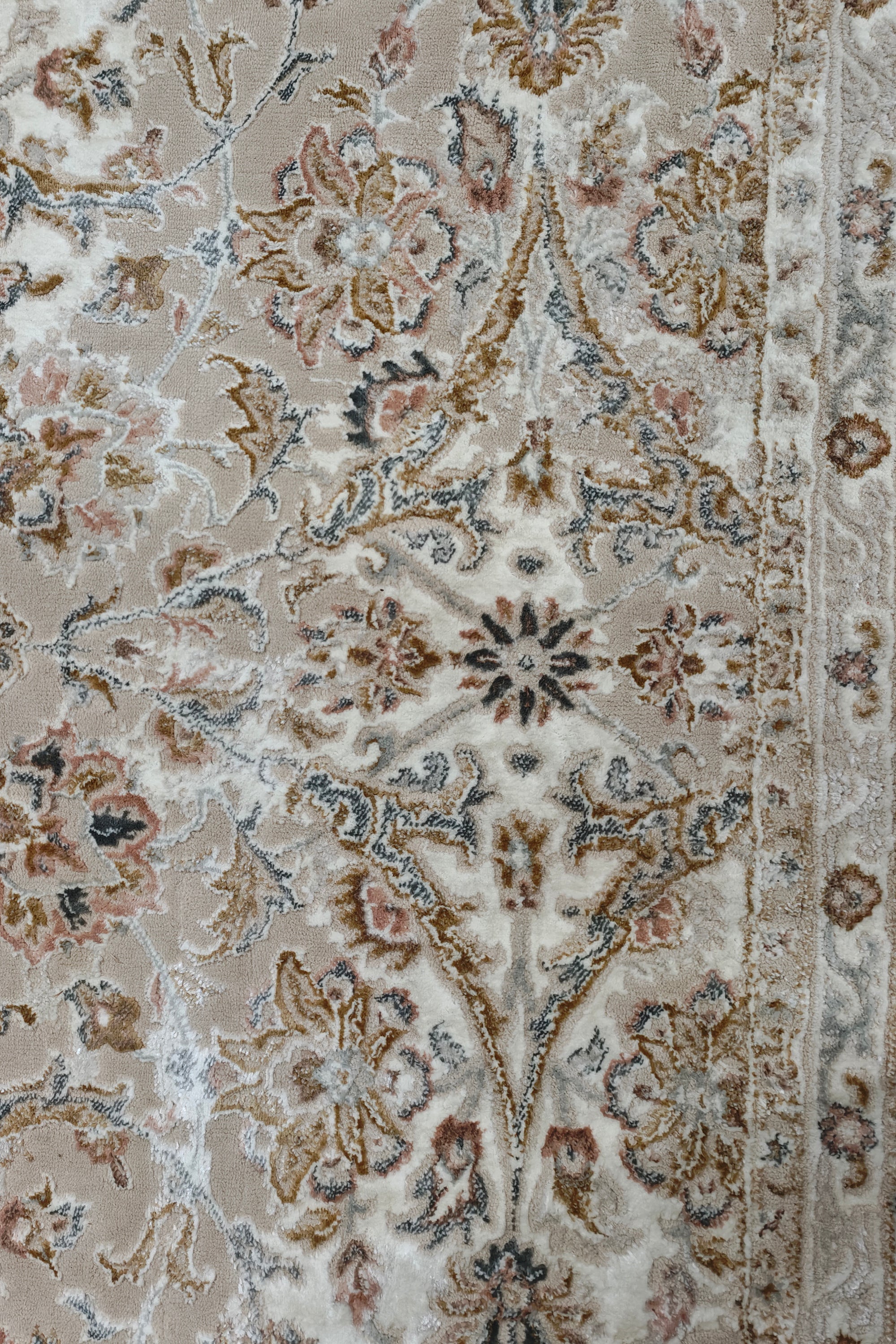 8 x 12 ft Cream Beige Oriental Floral Traditional Area Carpet