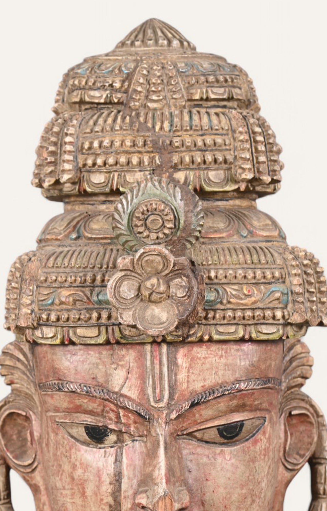 Traditional Hand-Carved Wooden Wall Mask