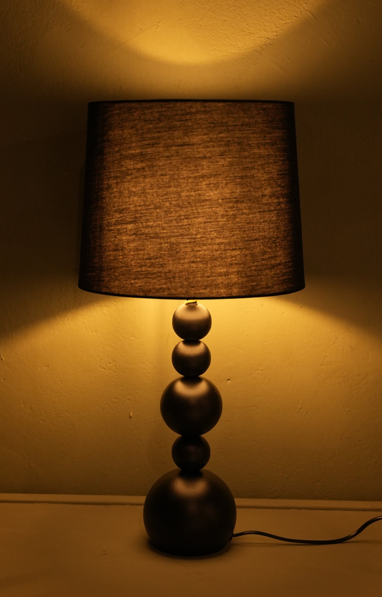 Modern Matte Black Orb Table Lamp