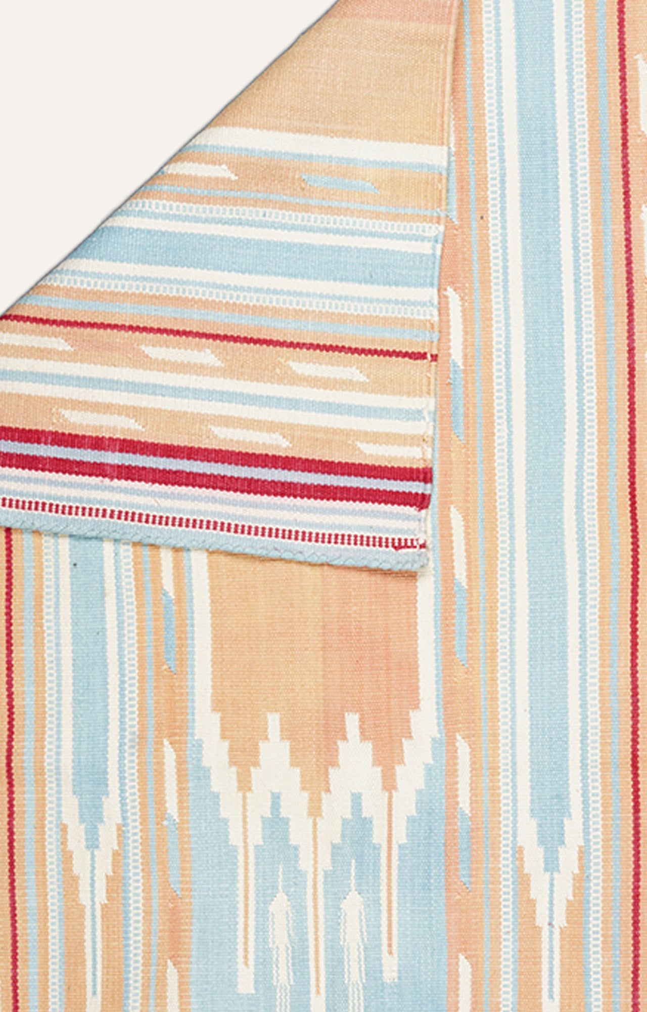 Sky Blue & Sand Architectural Motif Textile Panel