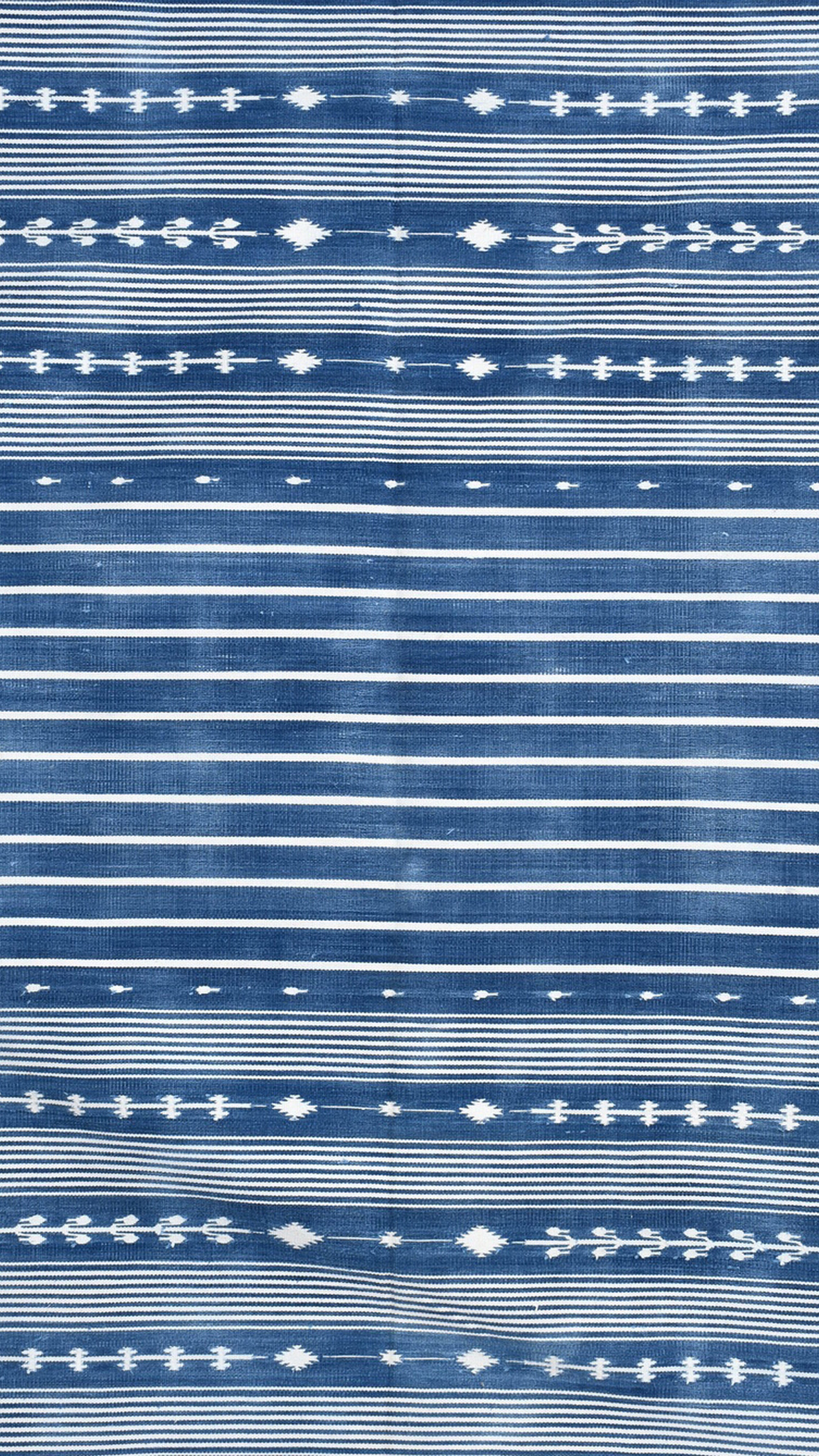 Blue Cascade Cotton Rug