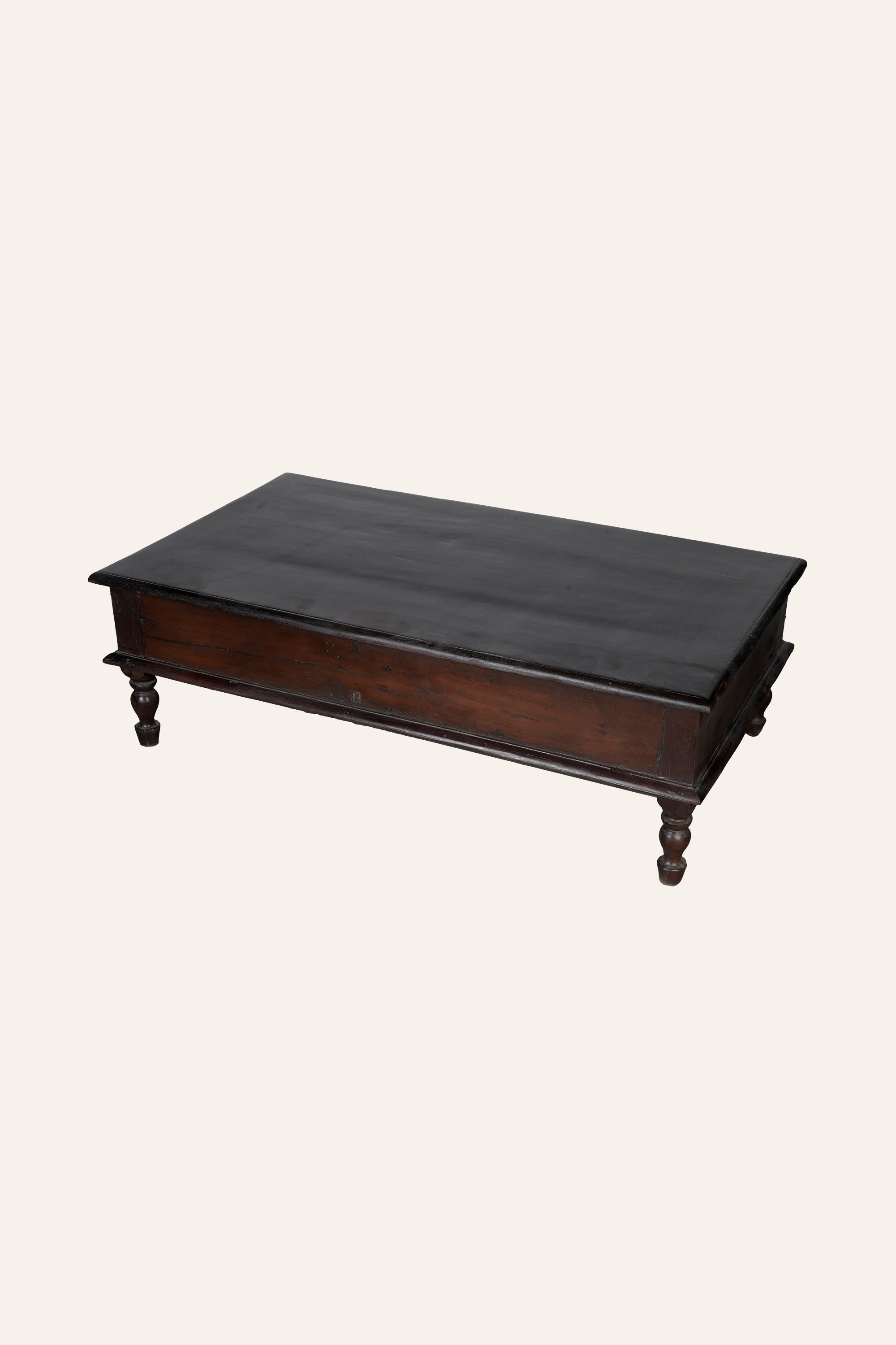 Vintage Dual Toned Rectangular Wooden Coffee Table