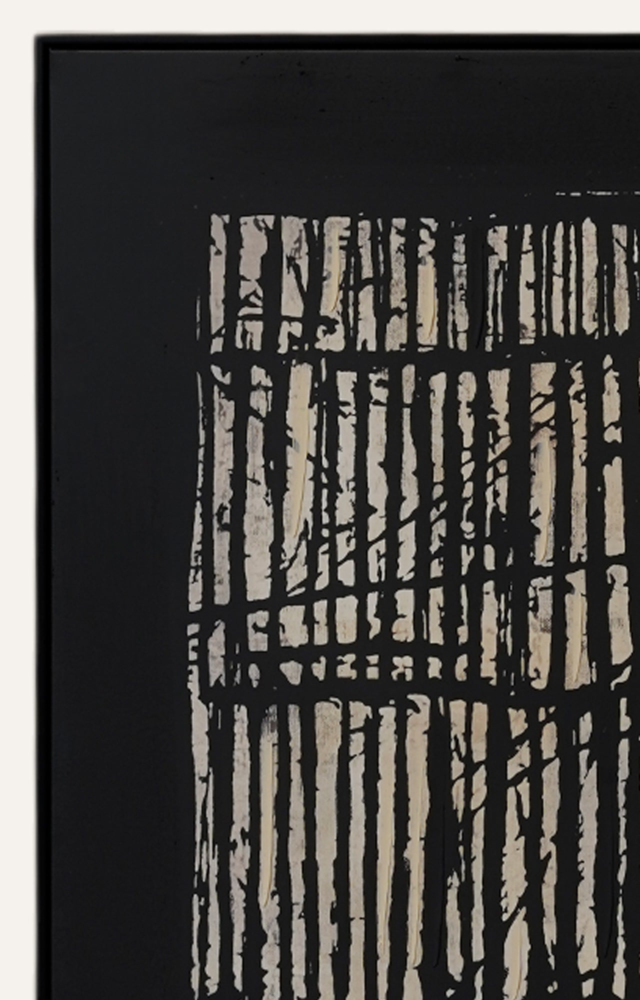 Rhythm Tribal Stripes Canvas Print with Handpainted Textures Wall Art