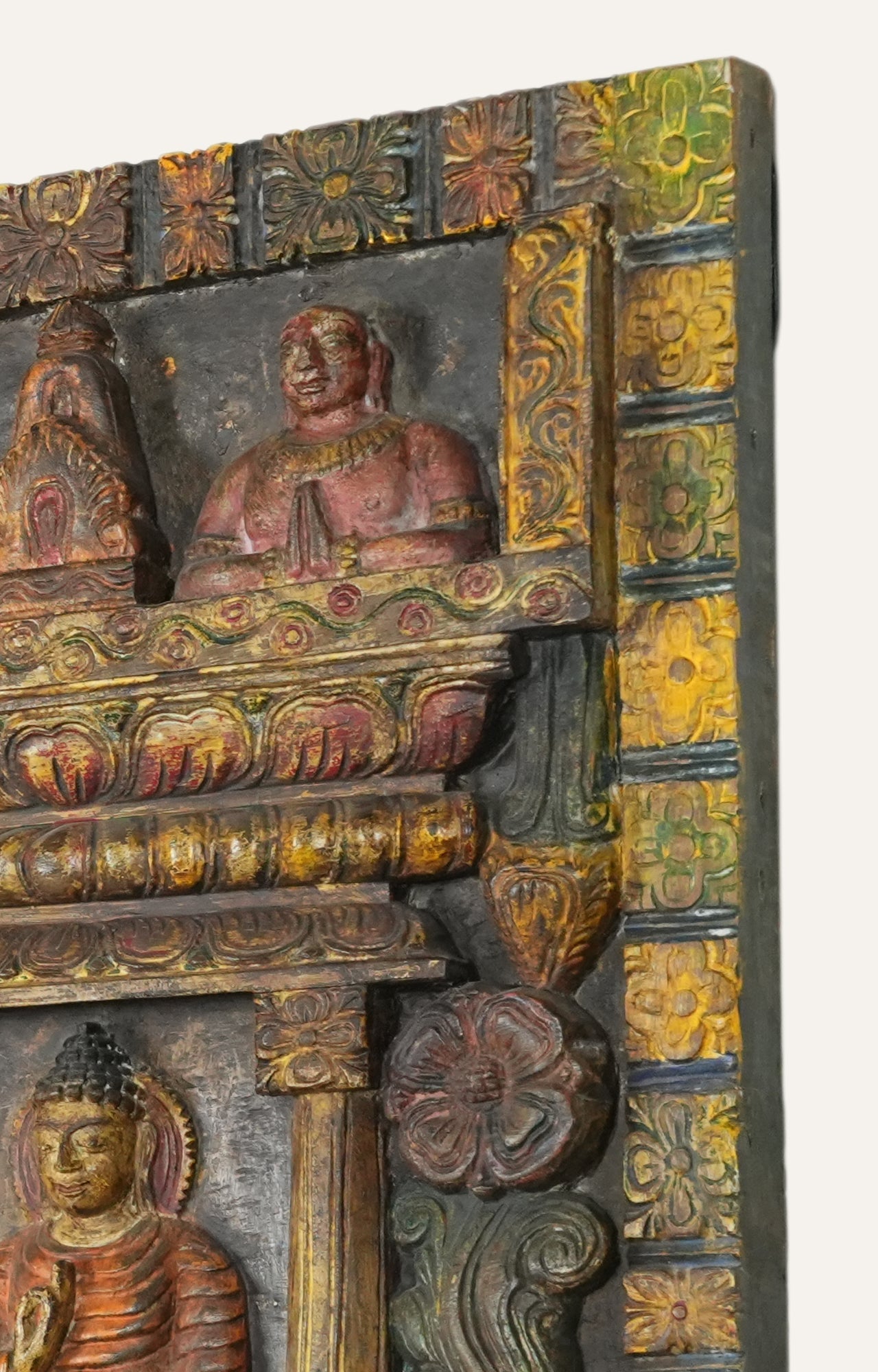 Handcrafted Multi-Panel Buddha Wooden Wall Art