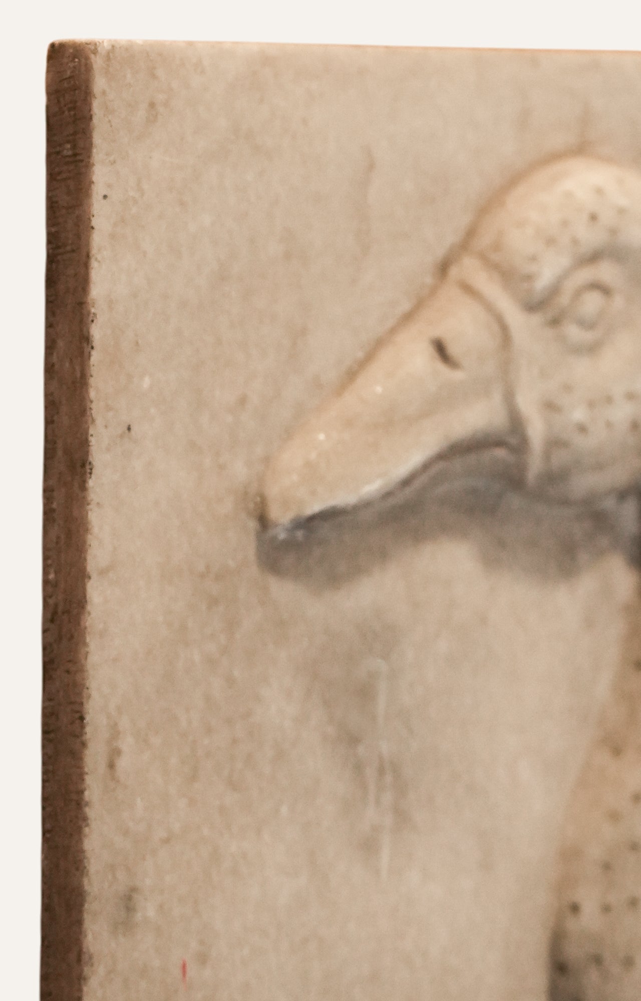 Carved Stone Duck Relief Panel