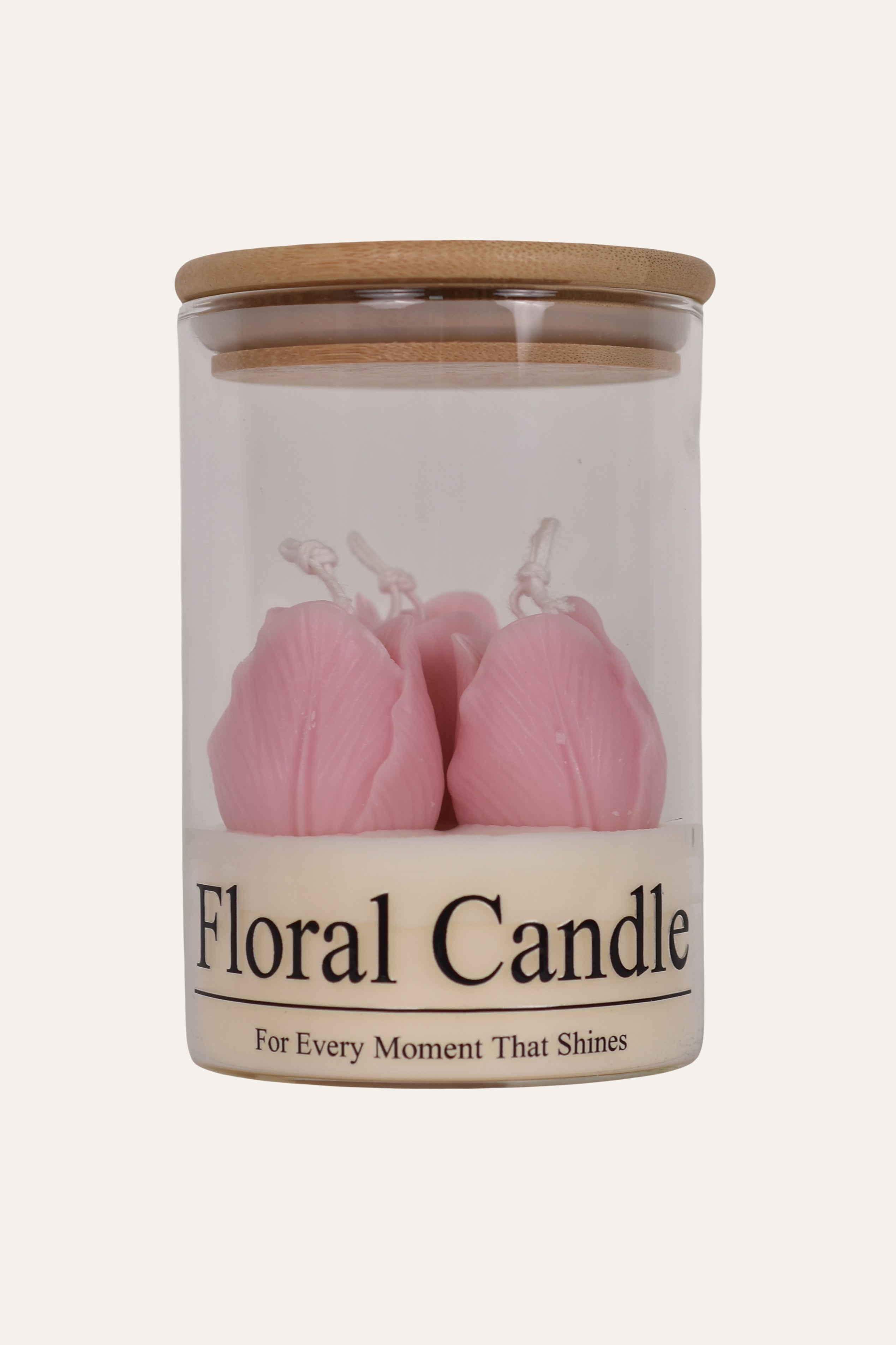 Pink Floral Decorative Candle