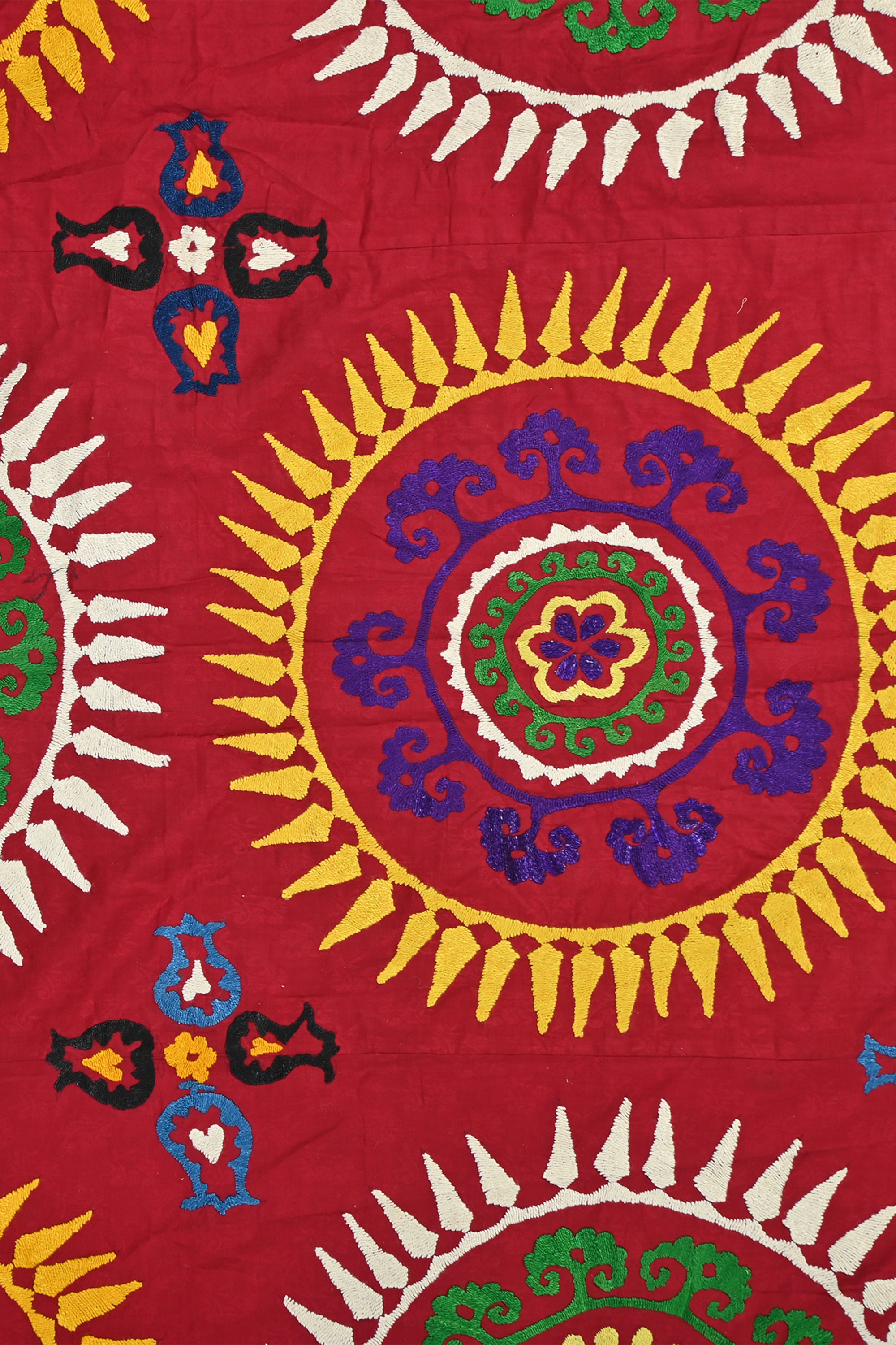 Circular Medallion Suzani Tapestry Wall Art