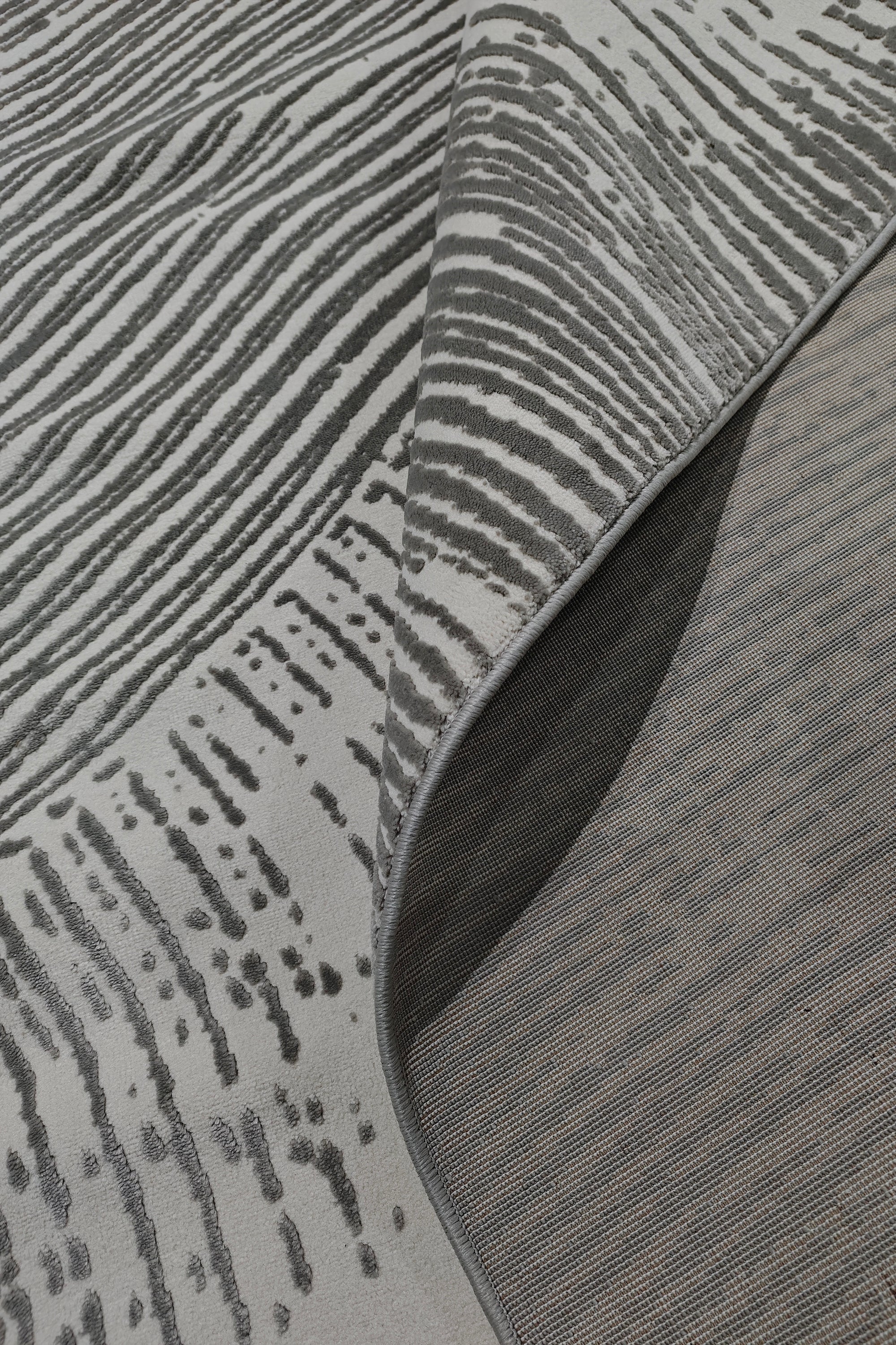 8 x 12 ft Grey Ombre Wave Tufted Modern Abstract Carpet