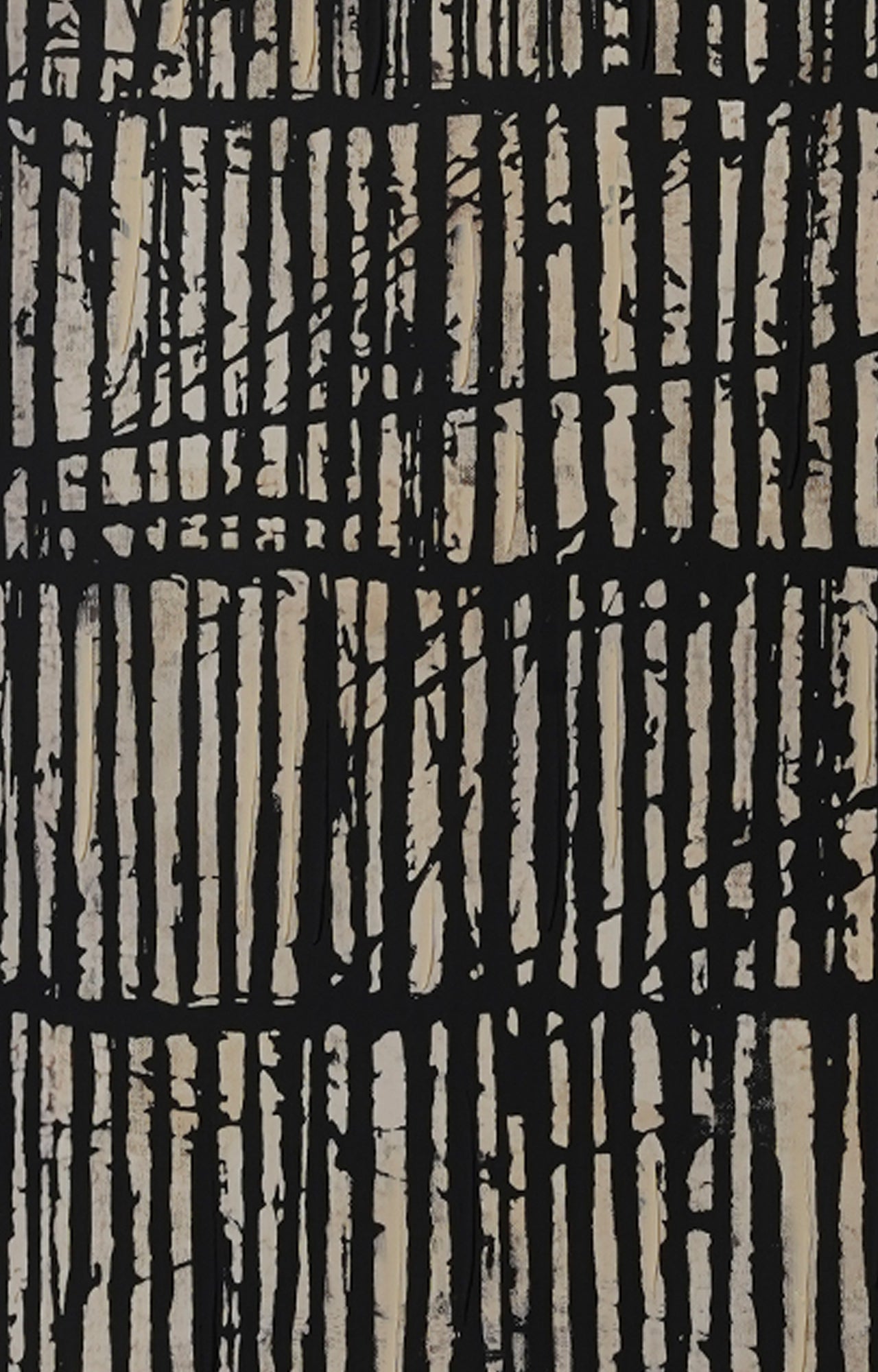 Rhythm Tribal Stripes Canvas Print with Handpainted Textures Wall Art