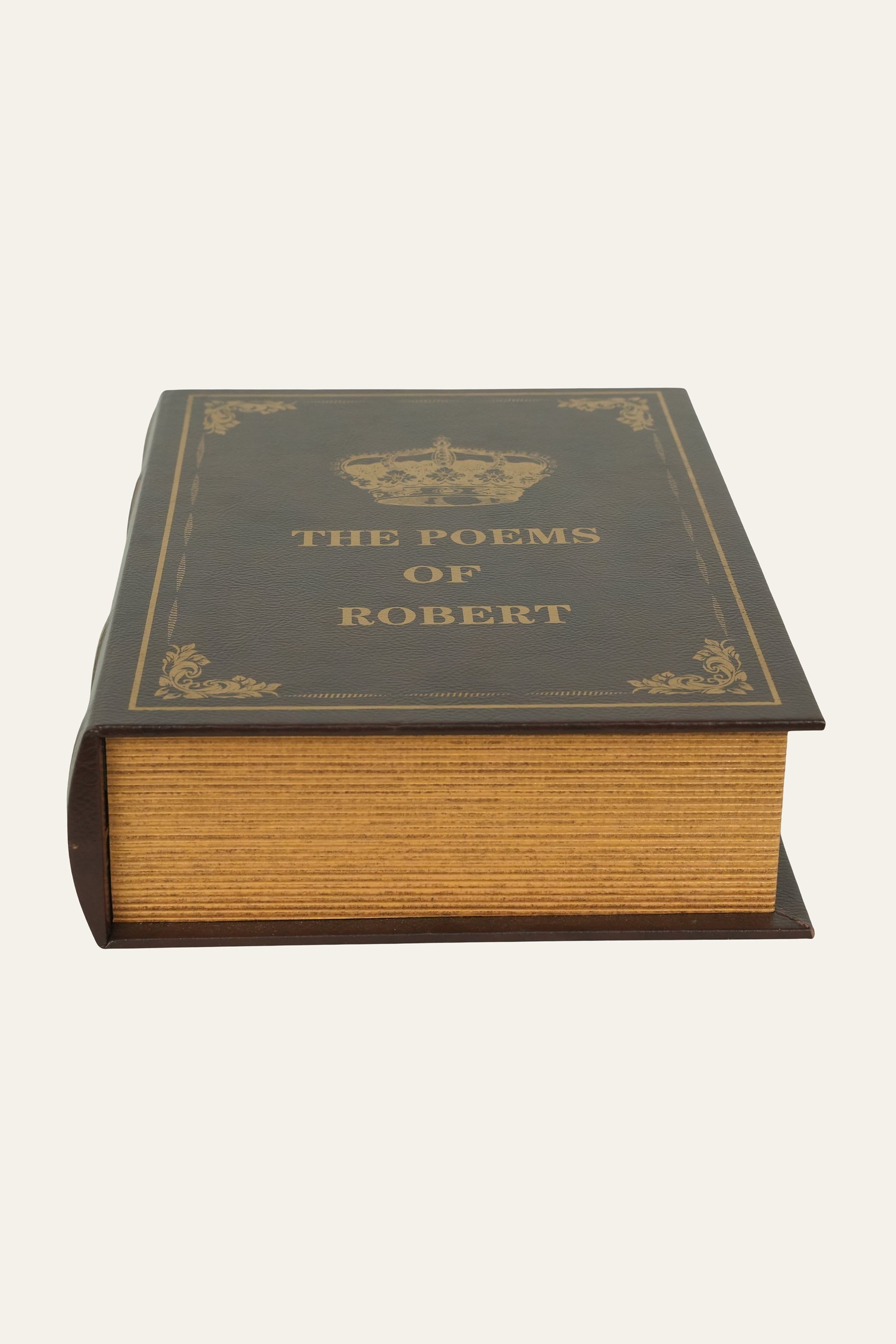 Brown Vintage Style Book Storage Box – Small