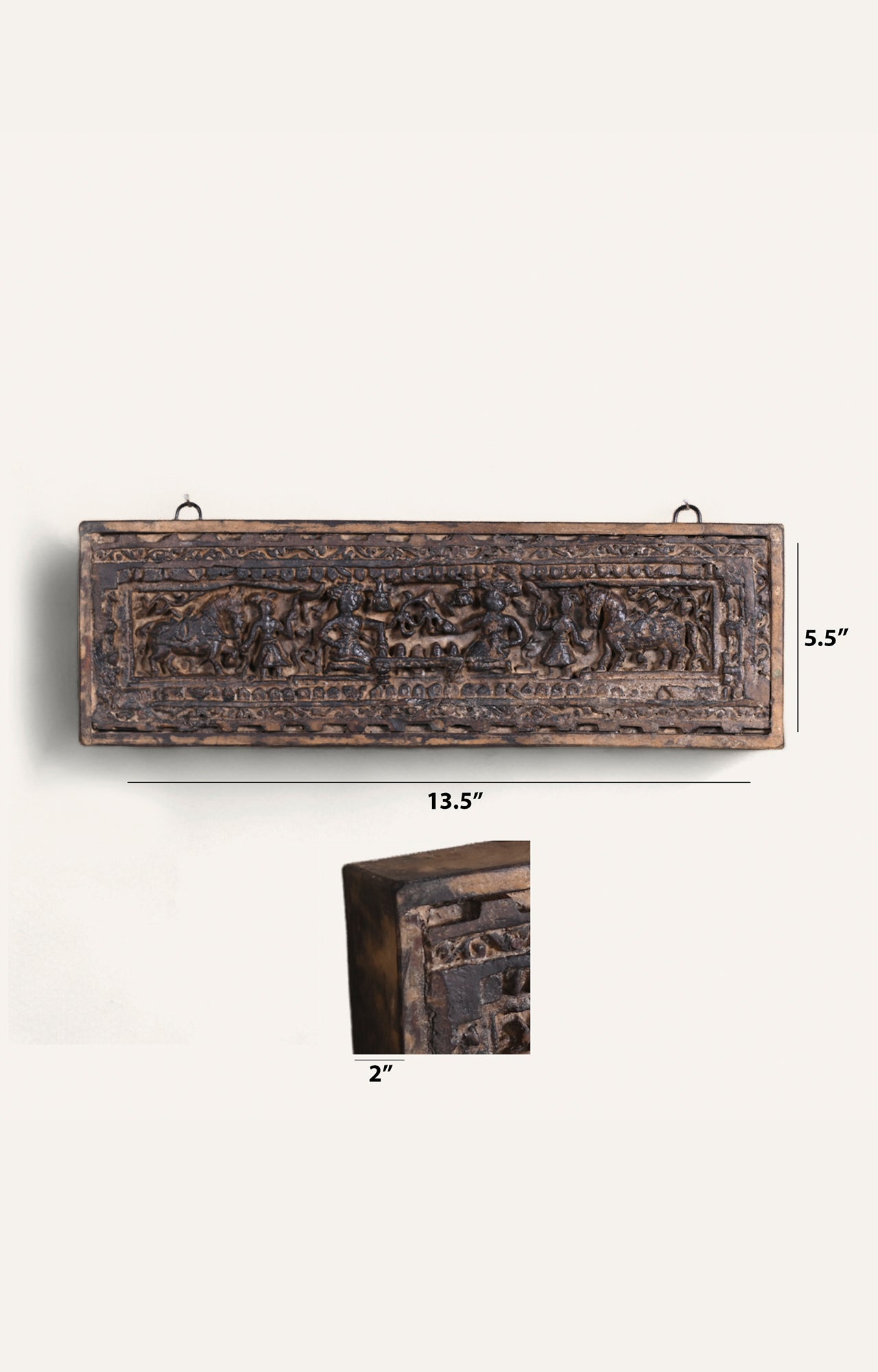 Carved South Asian Panel