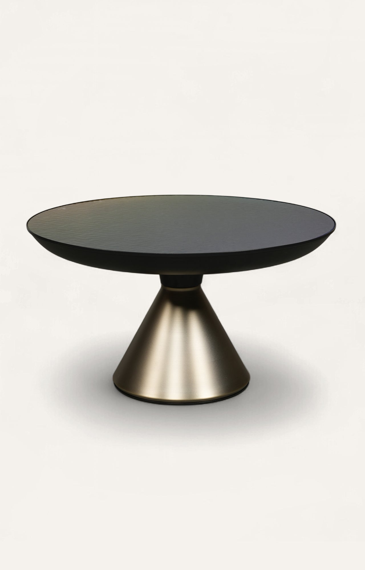 Brass Cone Base Nesting Coffee Tables Set of 2